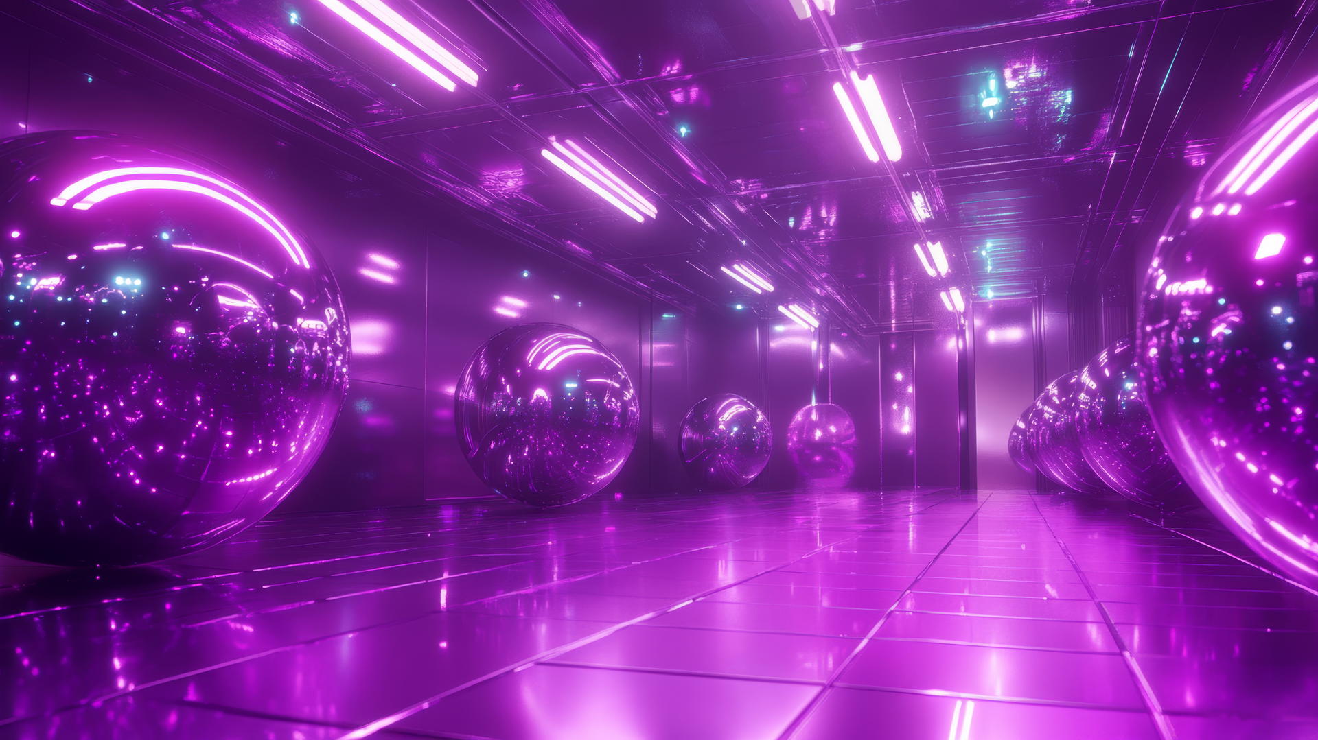 purple aesthetic wallpaper 4k with shiny purple chrome and neon lights