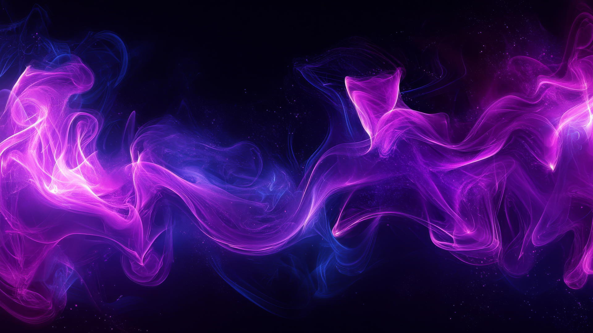 wallpaper purple 4k with swirling purple smoke, glowing neon accents on black background