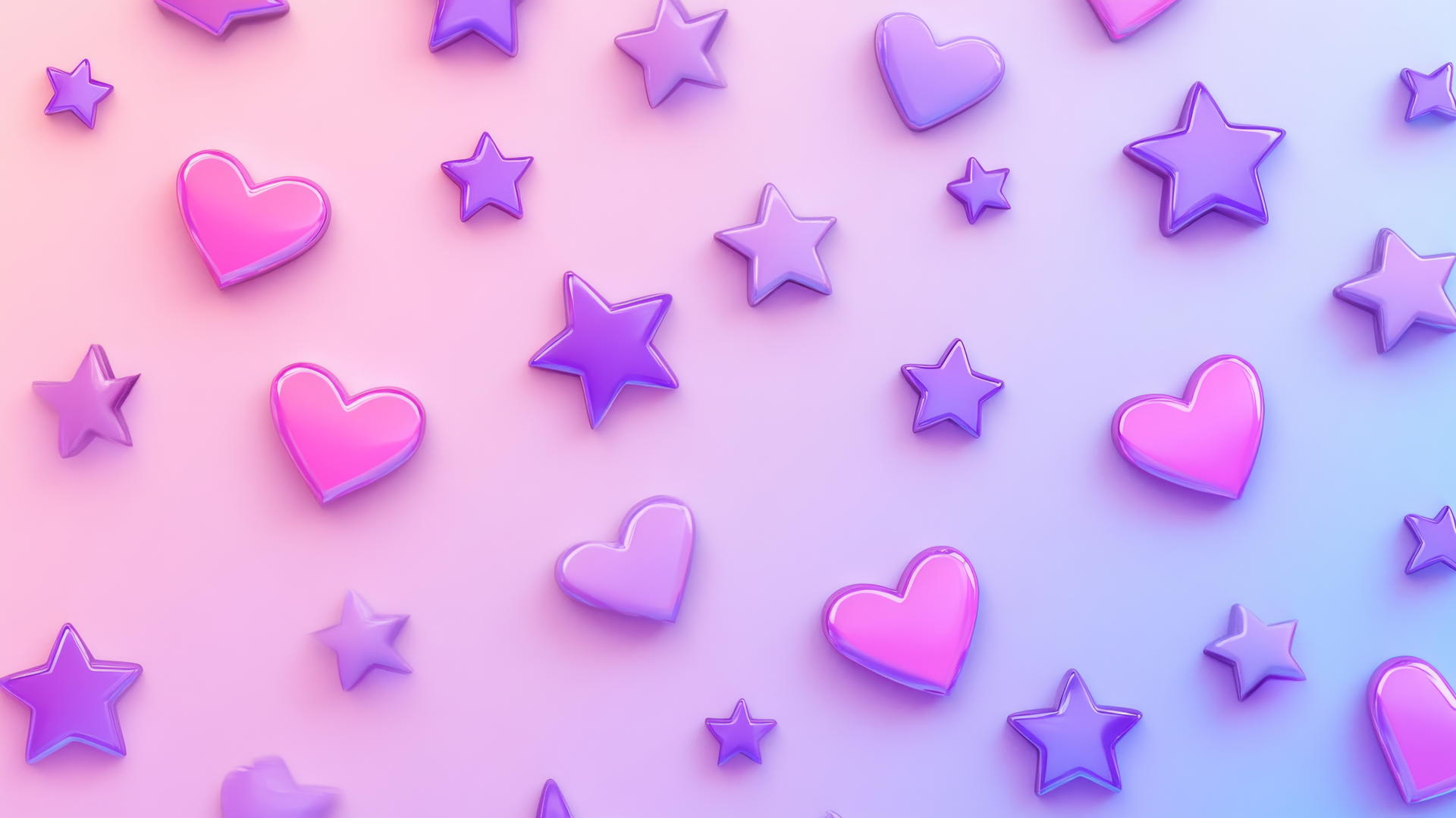 cute purple aesthetic wallpaper with tiny pastel hearts and stars