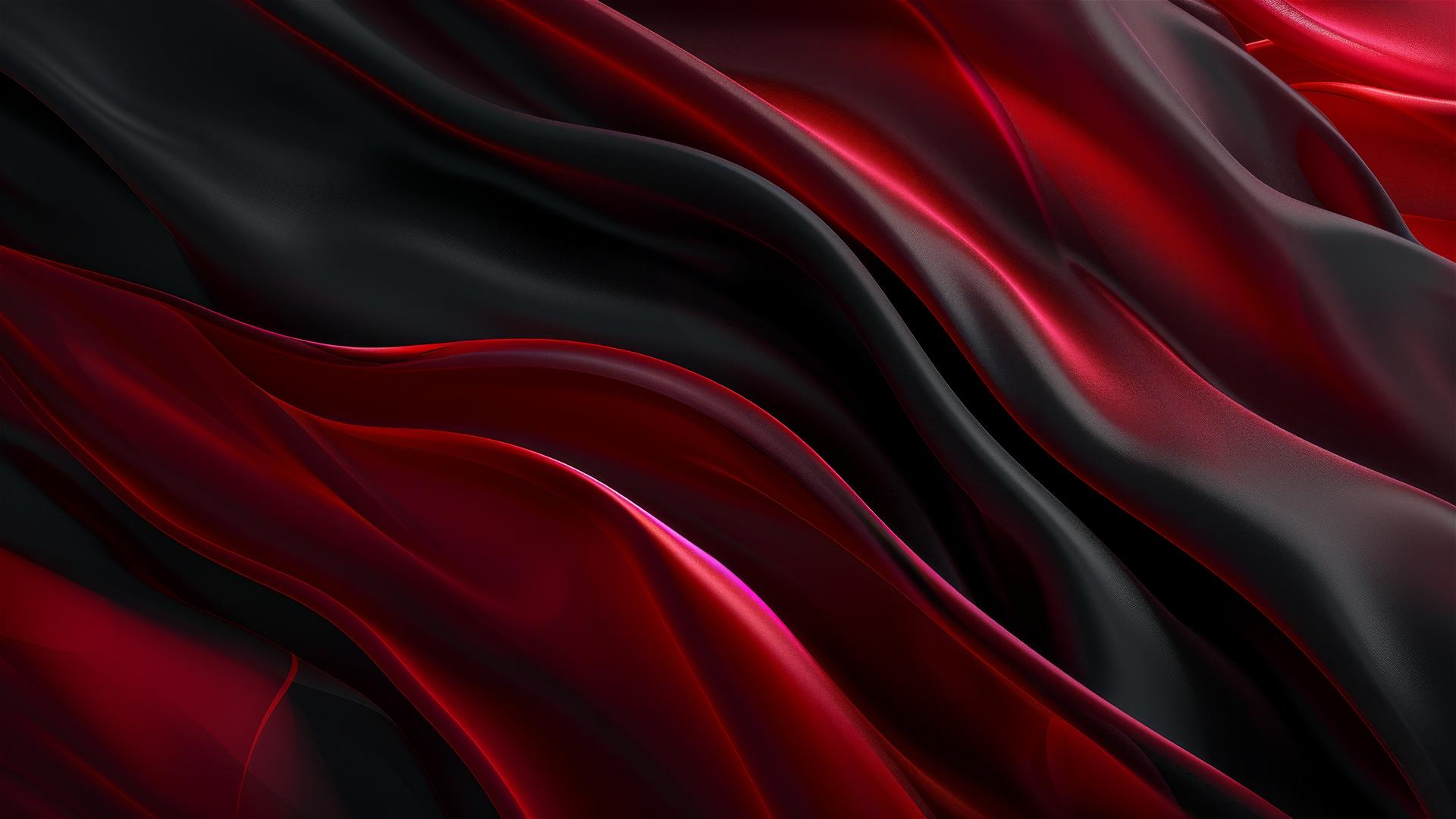 Crimson and black abstract shapes on iPhone background