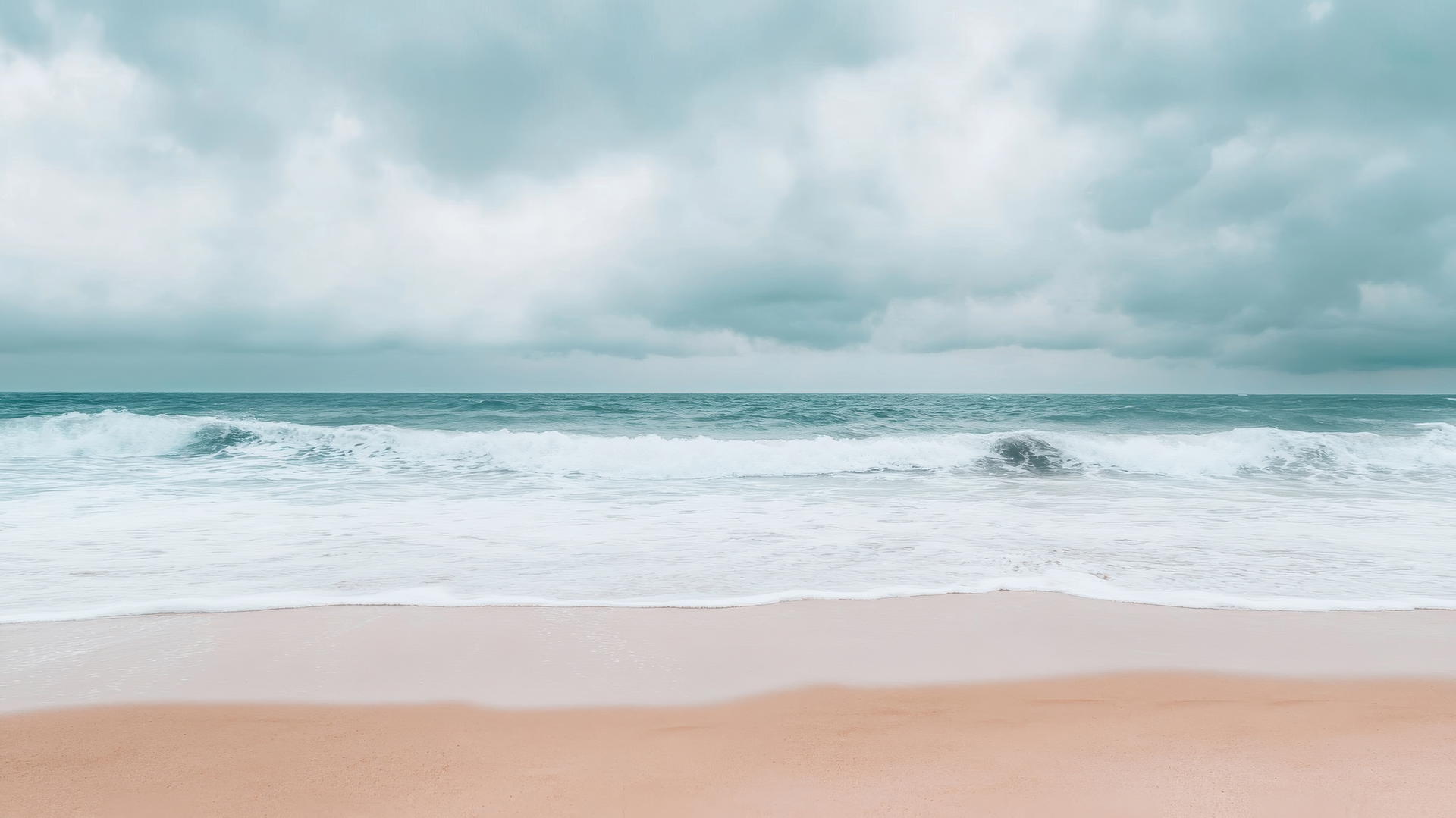 Minimalist beach wallpaper aesthetic with smooth sand and gentle waves