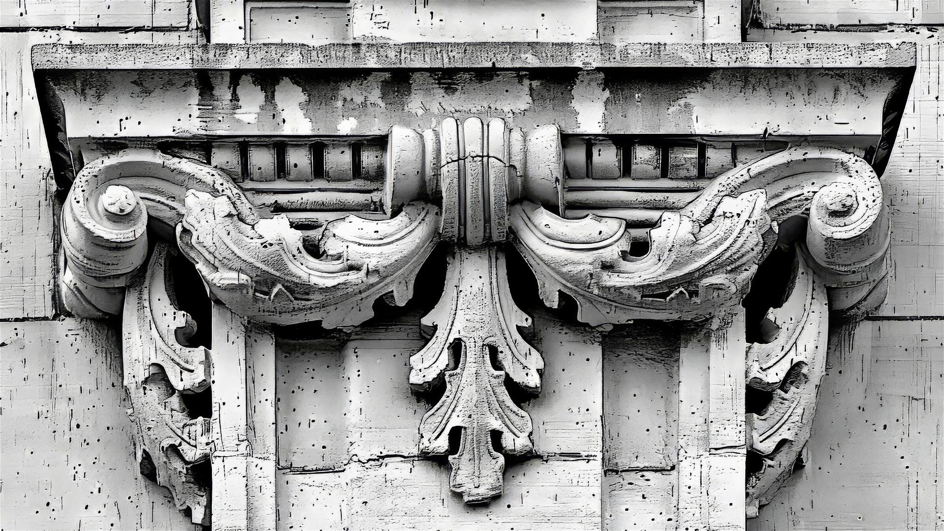 Symmetrical, detailed Baroque and Rococo art design