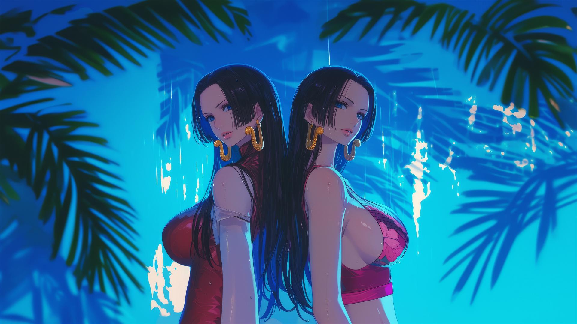 Two Boa Hancock characters from One Piece