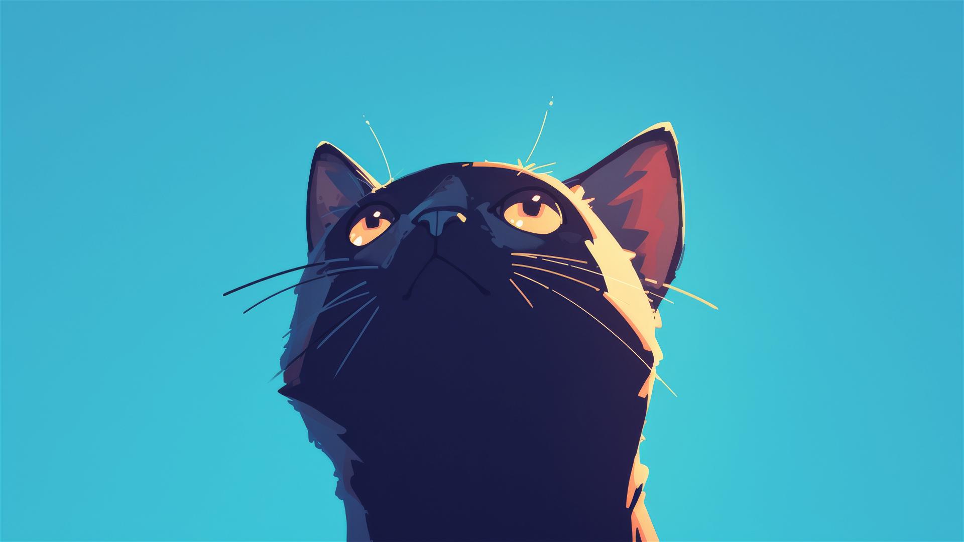 Minimalistic, highly detailed 8K cat design