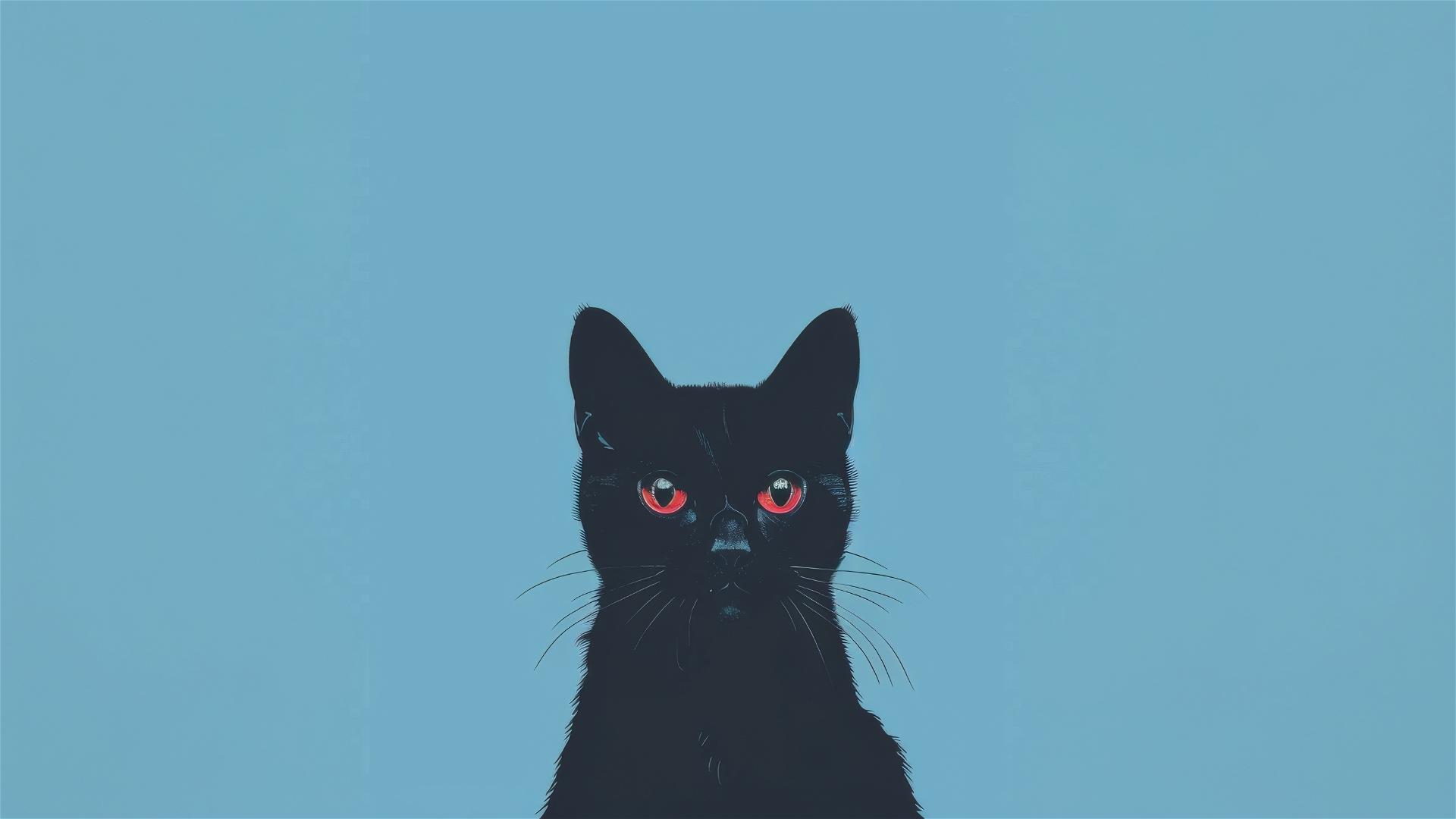 Minimalistic, detailed 8K cat design