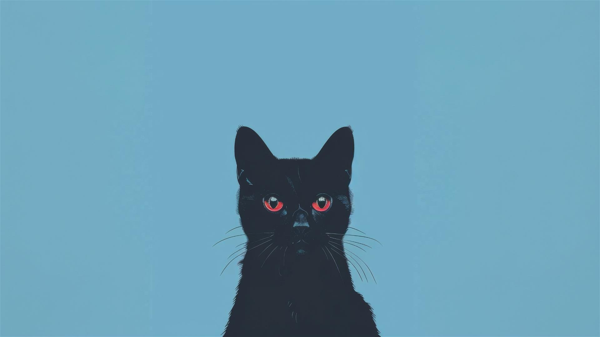 Minimalistic, detailed 8K cat design for iPhone