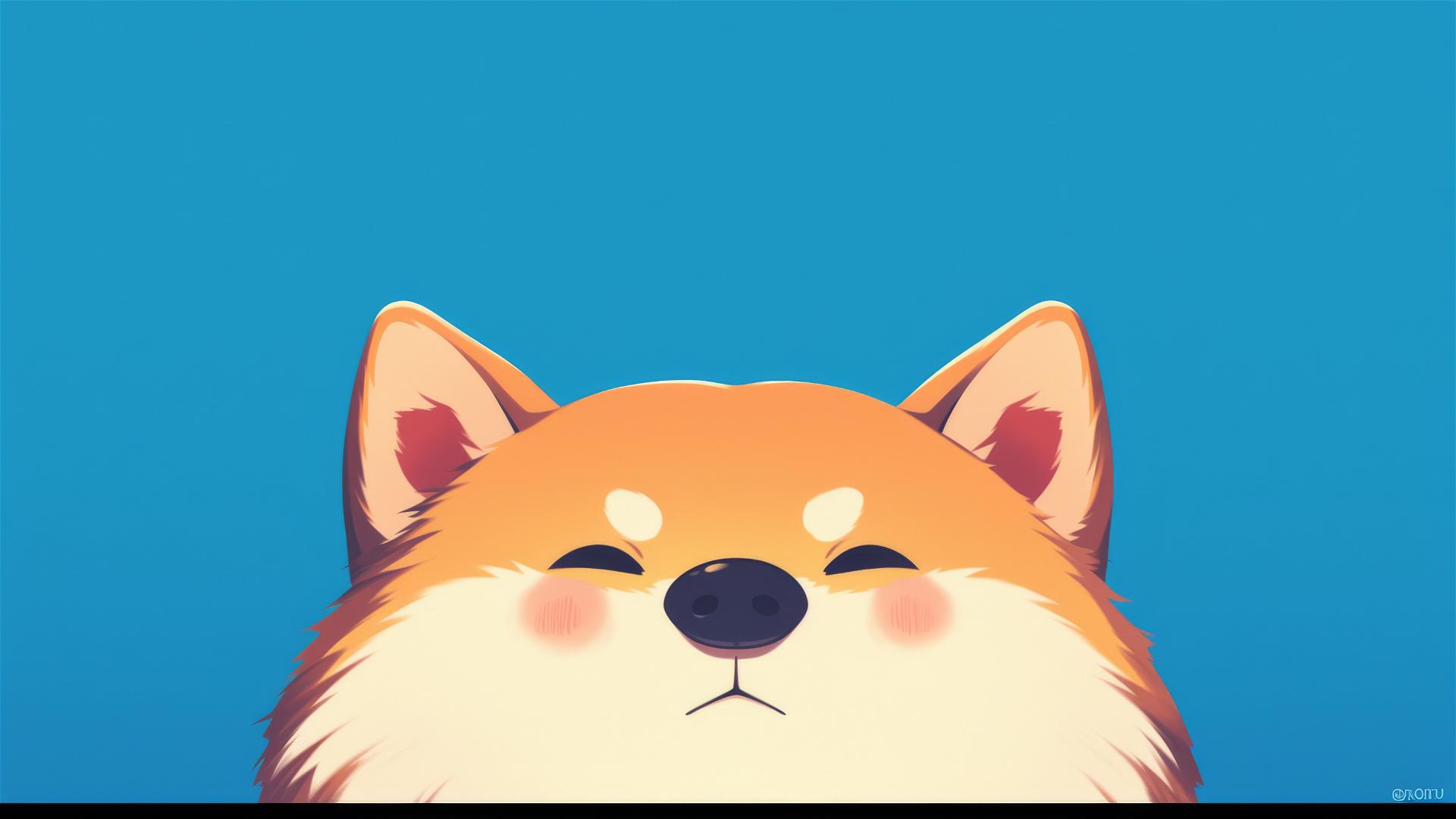 Chubby dog illustration for iPhone, minimalistic and highly detailed in 8K
