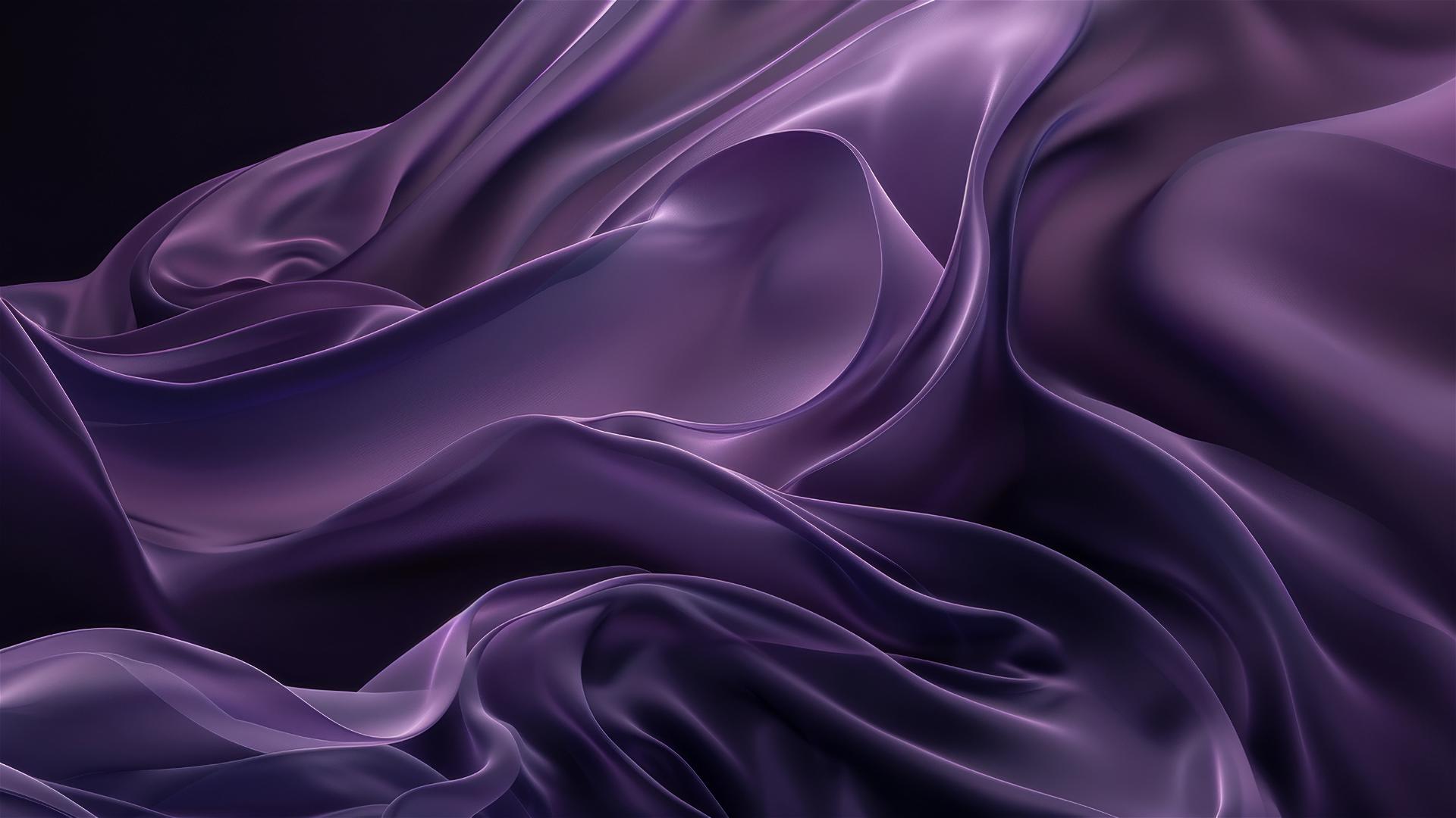 Black plum-colored shapes flowing elegantly on an iPhone