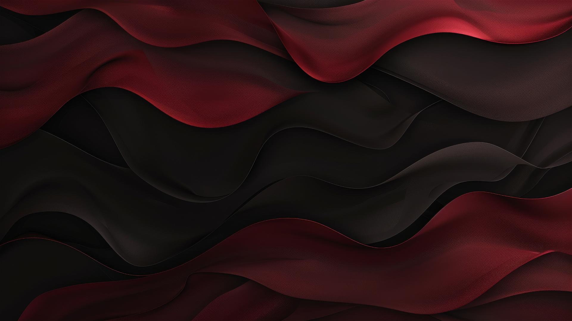 Elegant black and maroon flowing shapes on iPhone screen