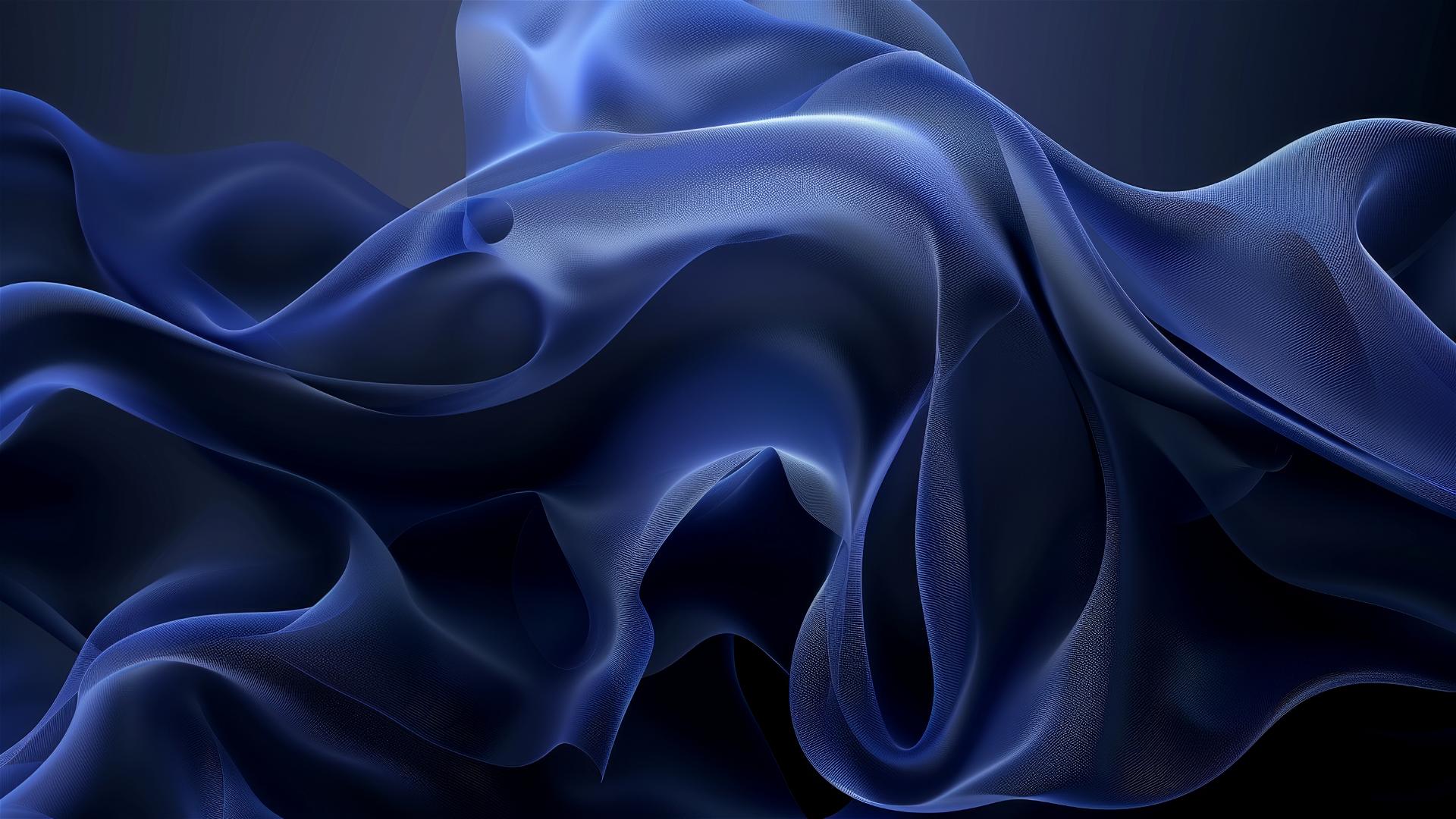 Dark azure flowing shapes on iPhone background
