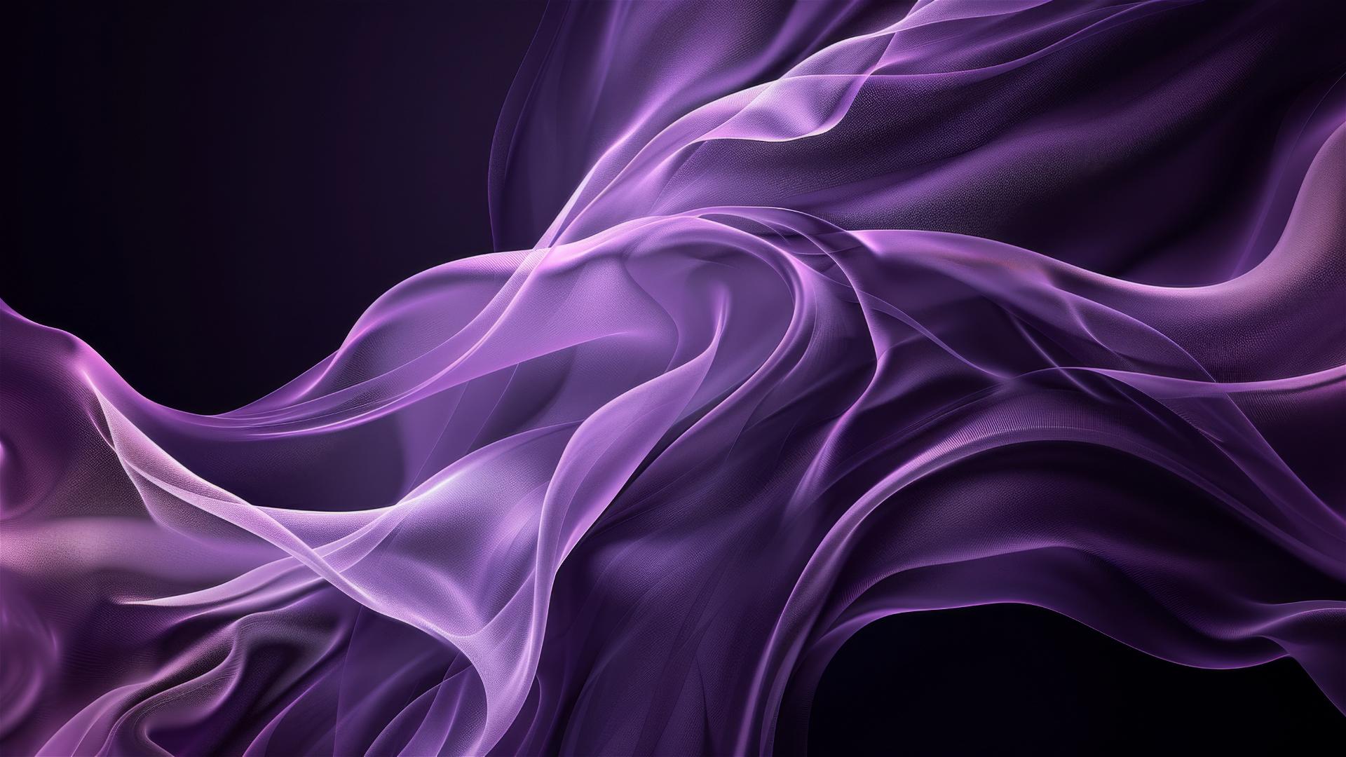 Dark lilac flowing shapes on iPhone background