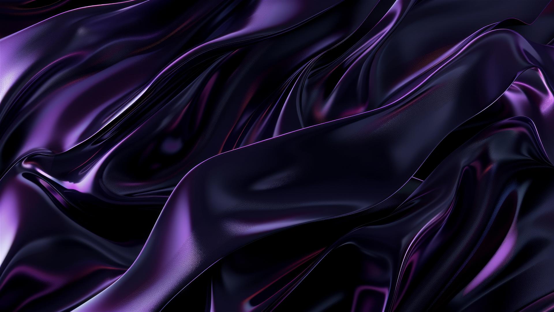 Black amethyst color flowing shapes on iPhone background