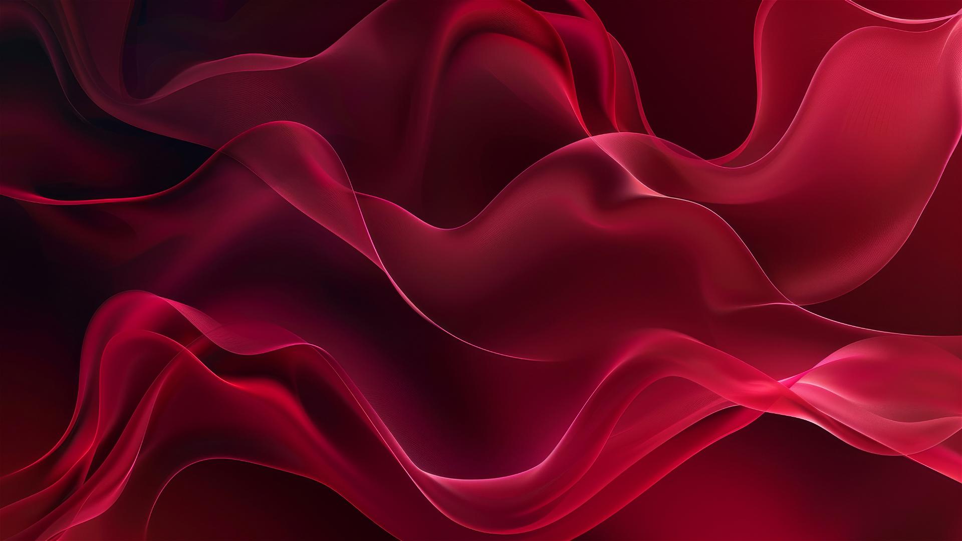 Dark ruby-colored shapes flowing on iPhone background