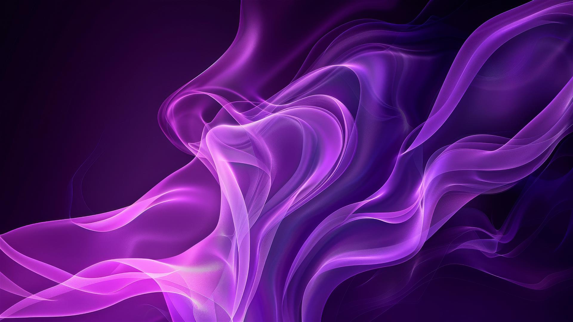 Dark violet minimalistic iPhone background with flowing shapes