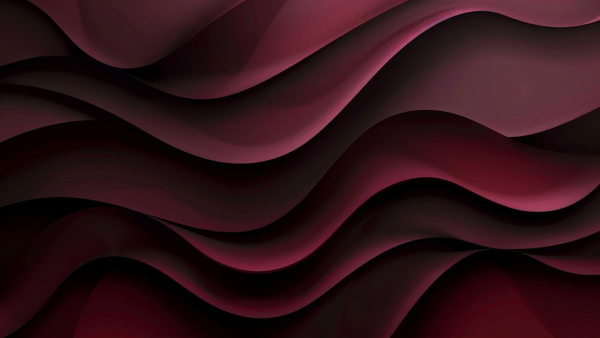 Minimalistic black cherry color flowing shapes on a phone