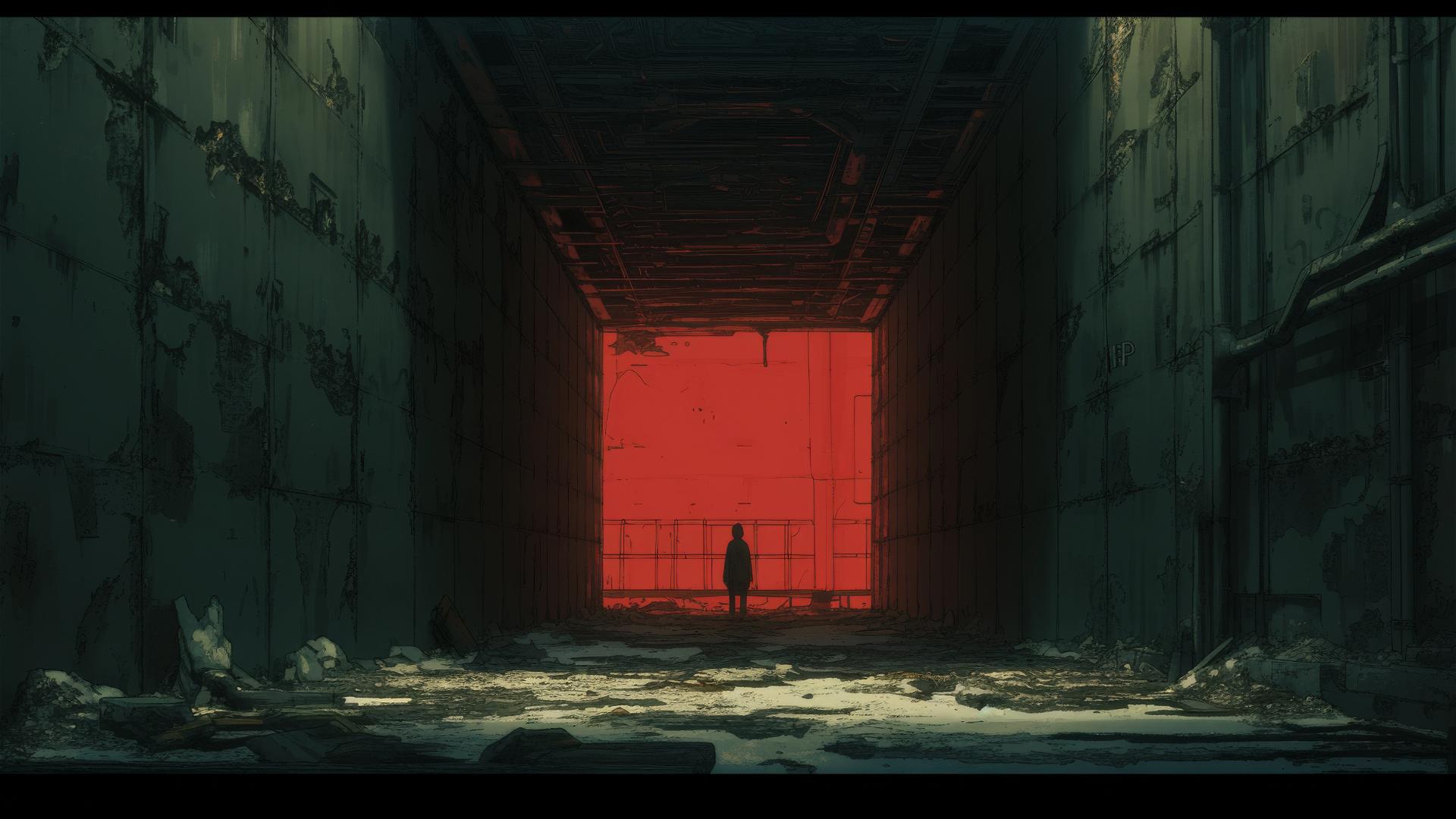 Dark passage leading into the unknown