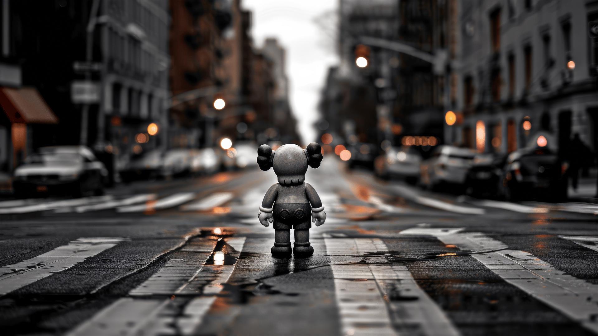 award-winning photography of Kaws doll