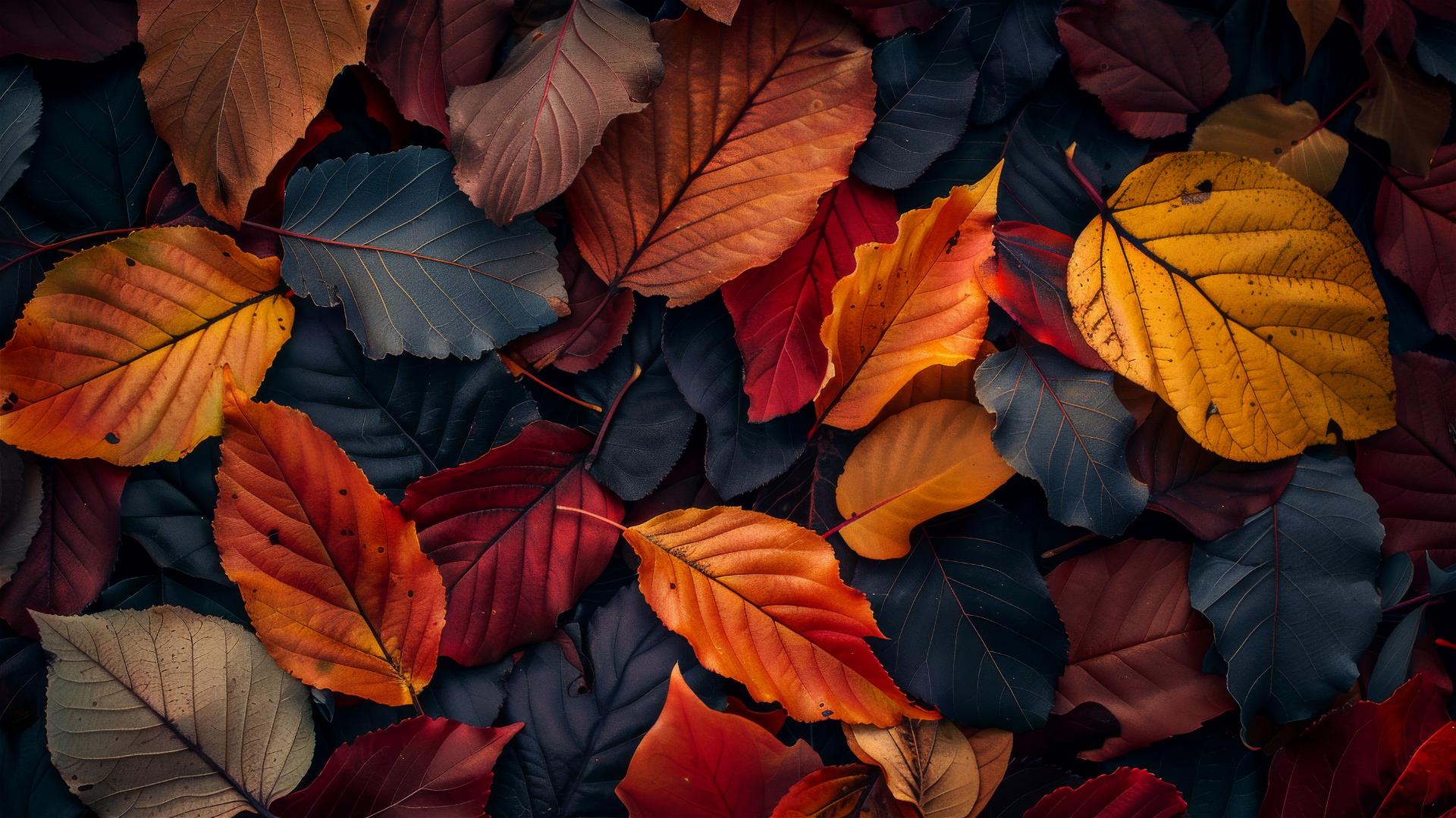 Aesthetic autumn background with vibrant fall colors