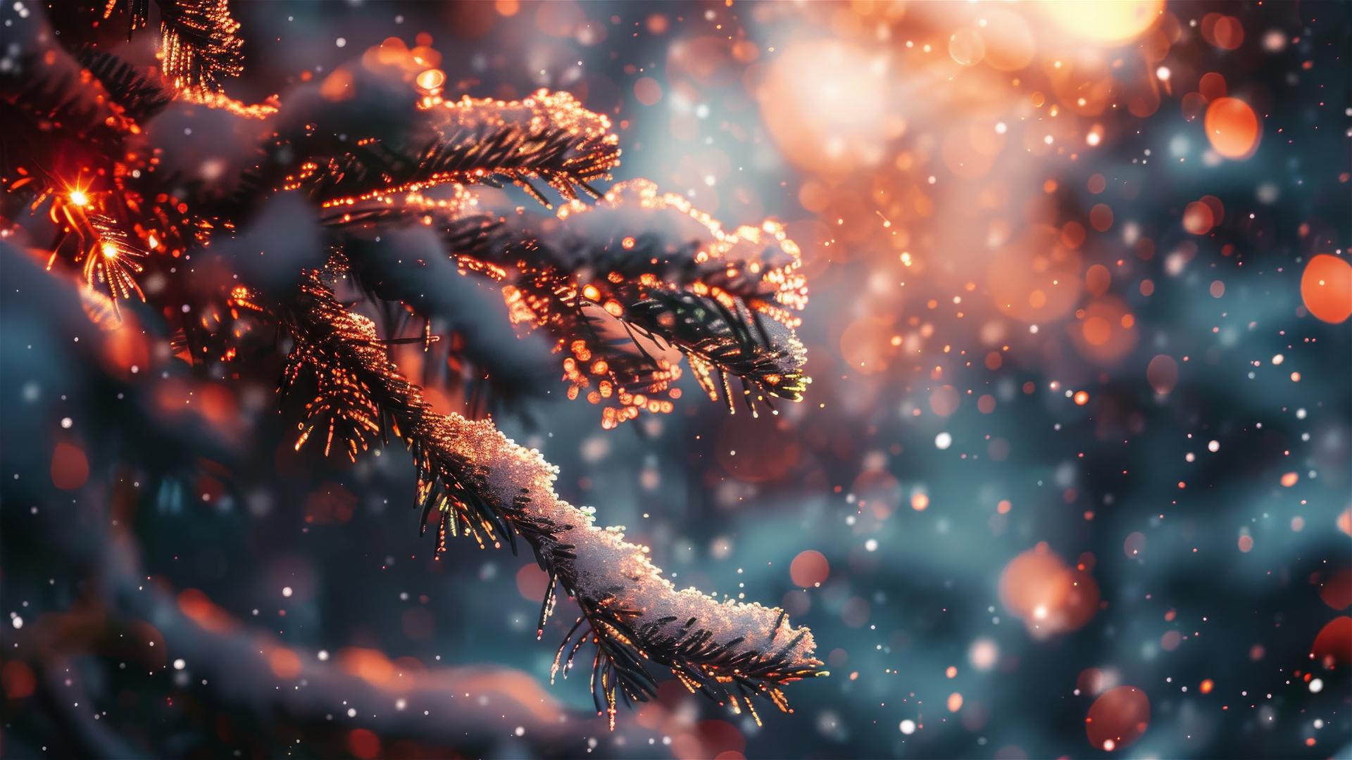 Aesthetic Christmas background with festive elements