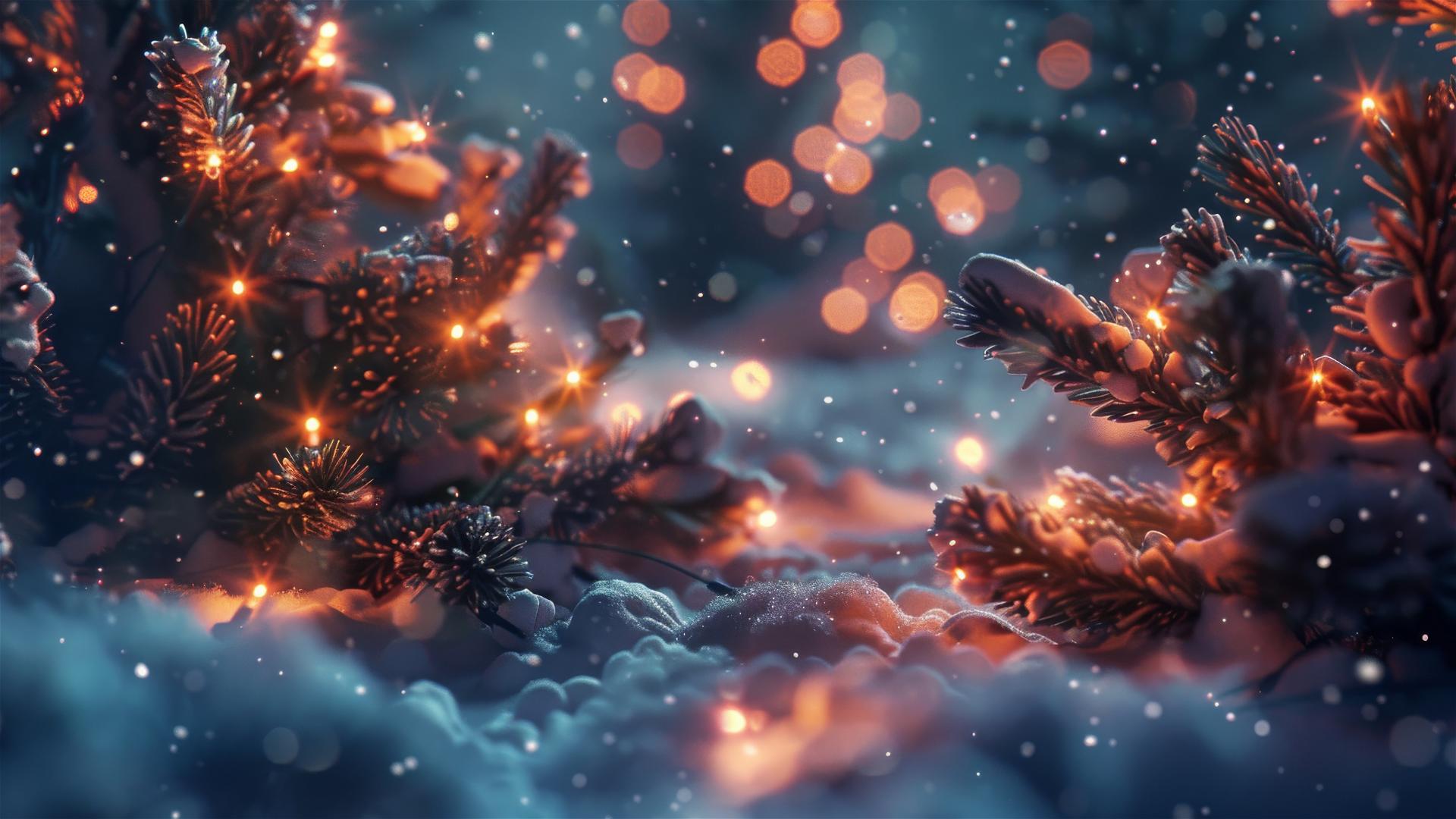 festive Christmas background with holiday elements in 4K resolution