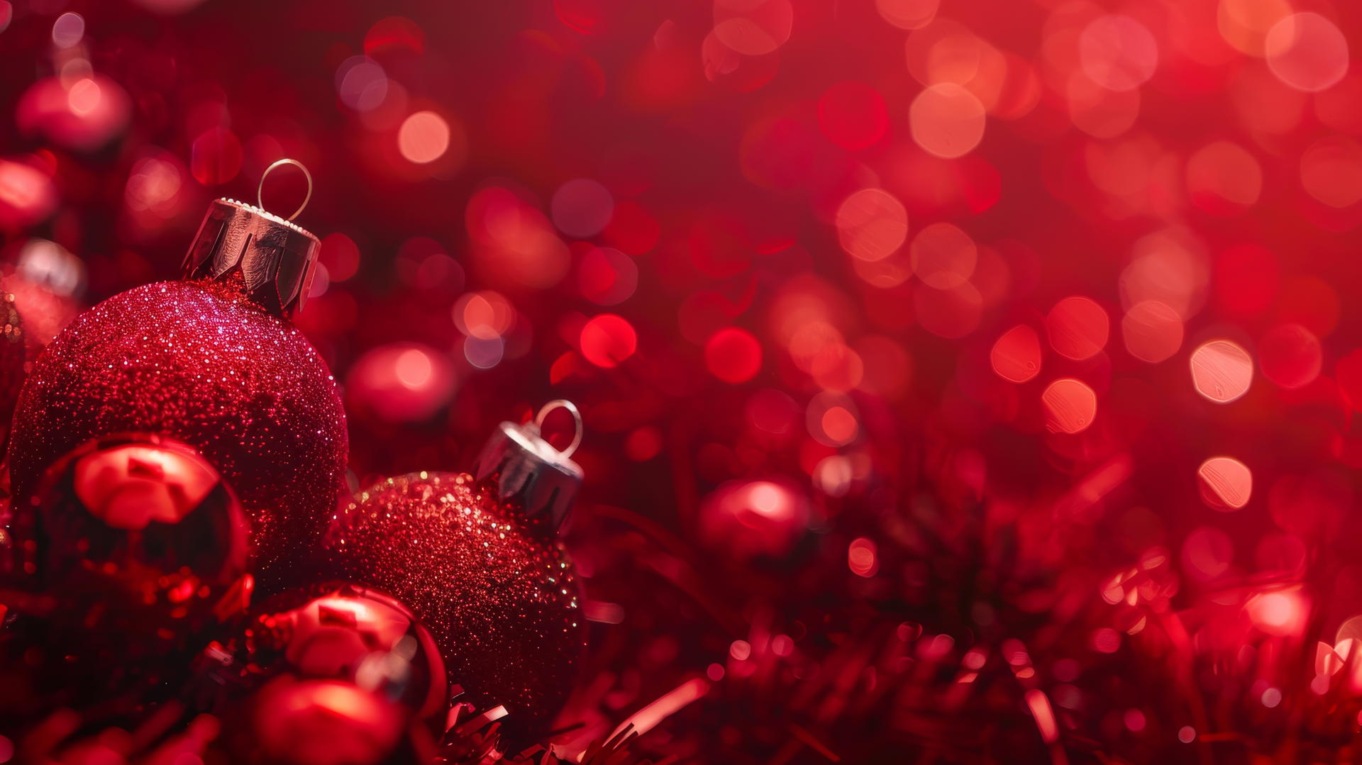 Christmas background featuring lots of red