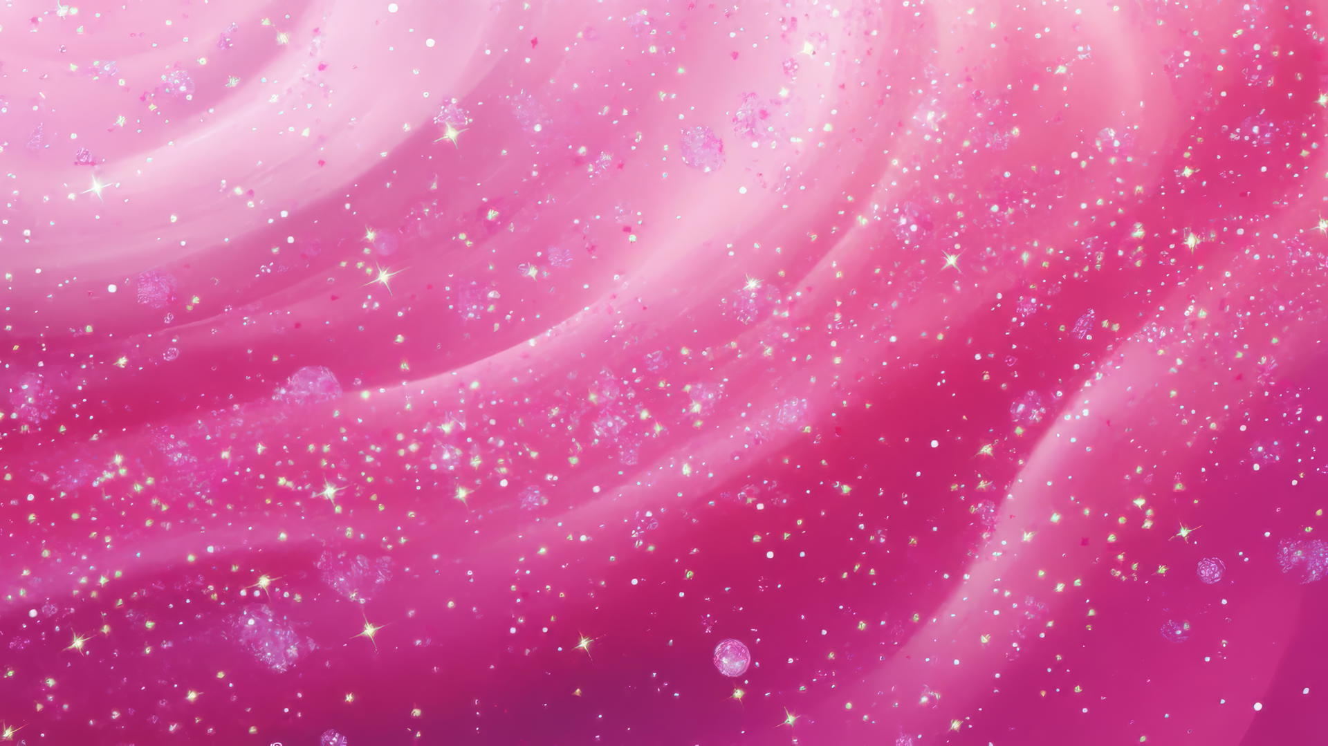 Cute hot pink wallpaper with tiny stars and swirling patterns
