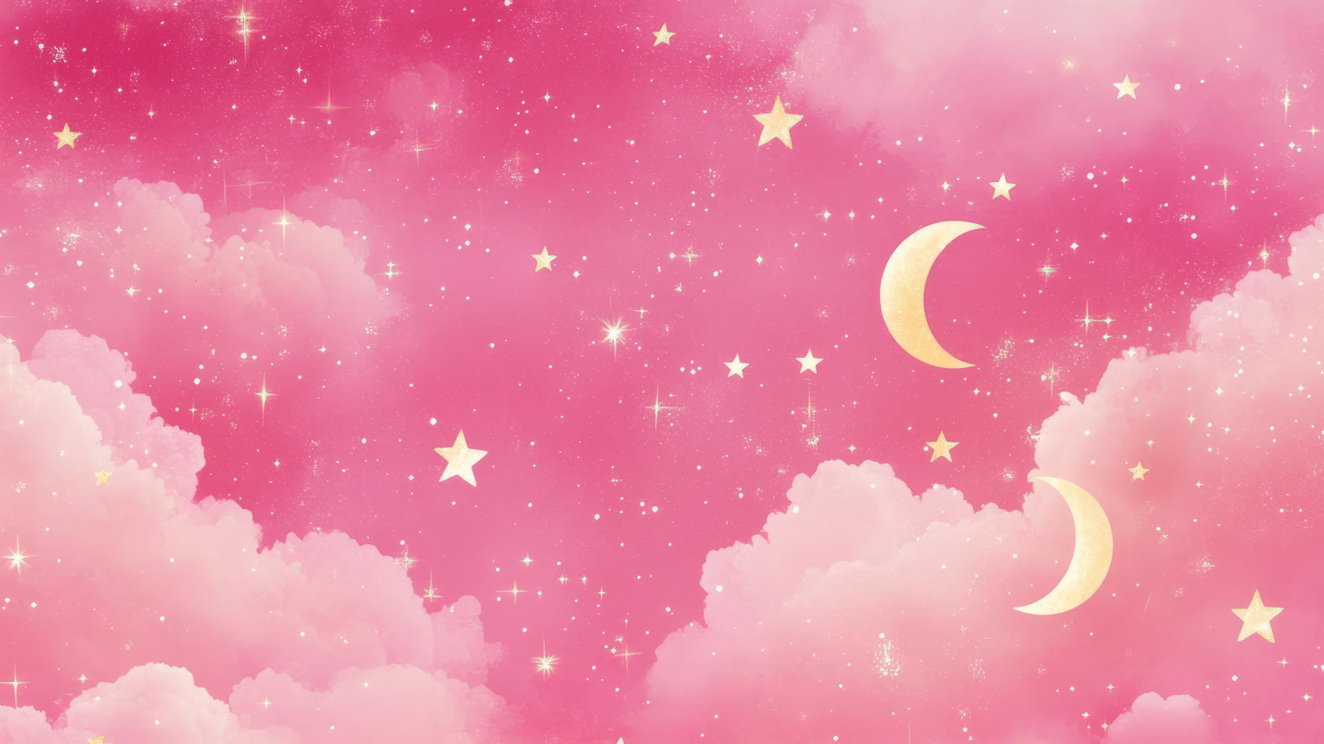 pink wallpaper cute with stars and moons, dreamy and peaceful vibe
