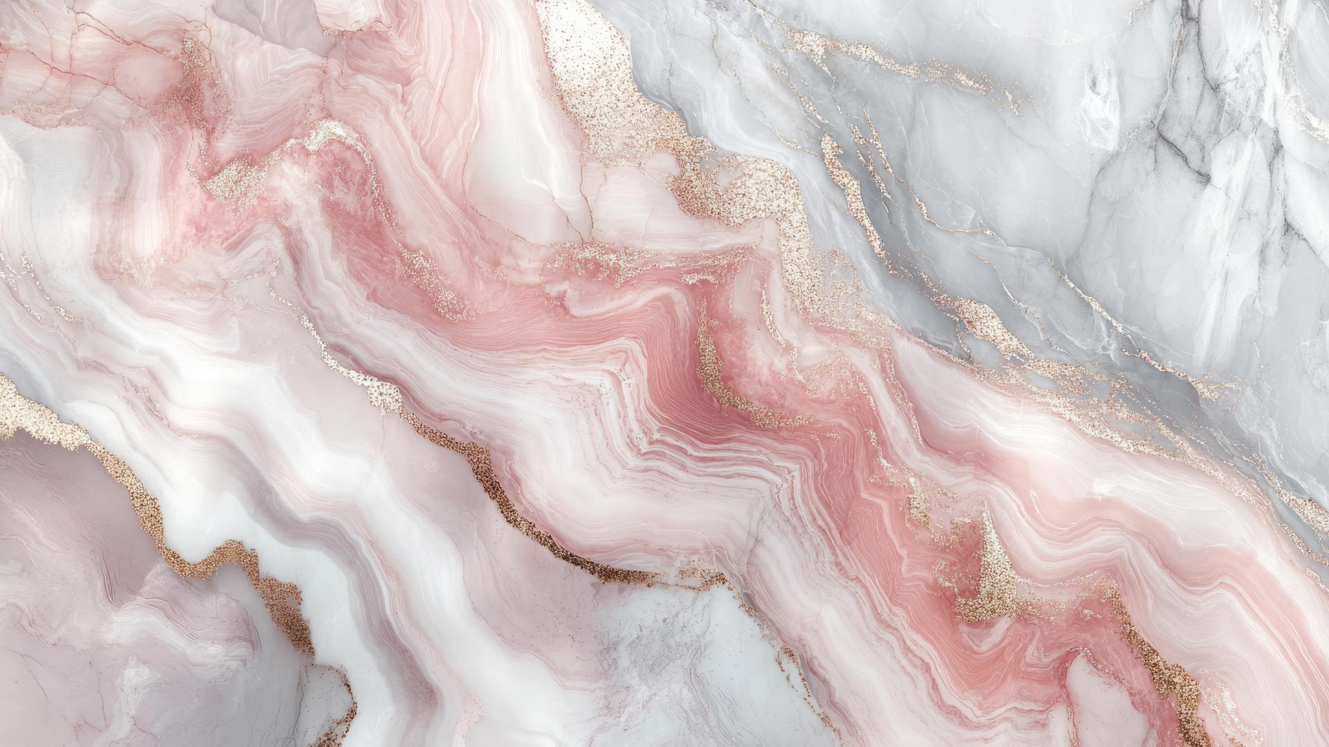 Elegant marble texture with veins of light pink and white