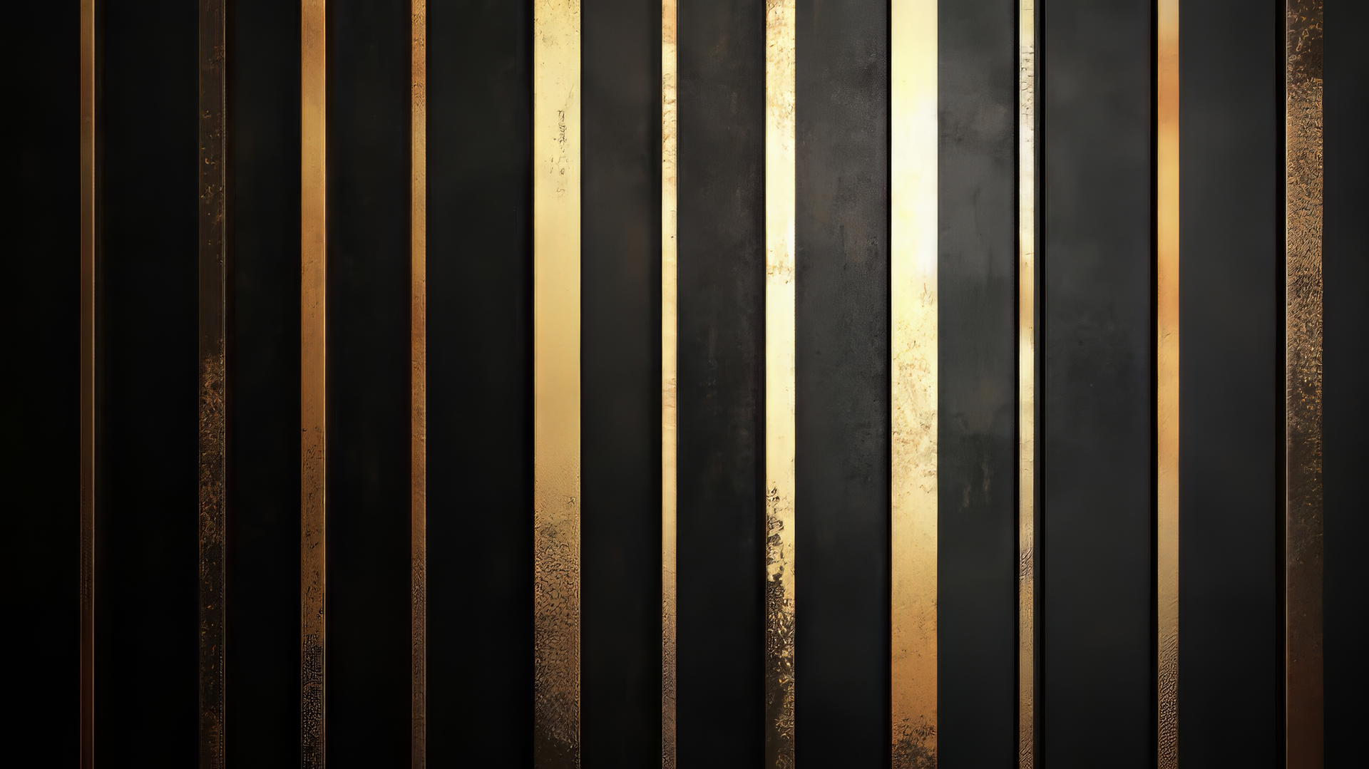 chic black wallpaper for girls with metallic gold stripes and geometric shapes