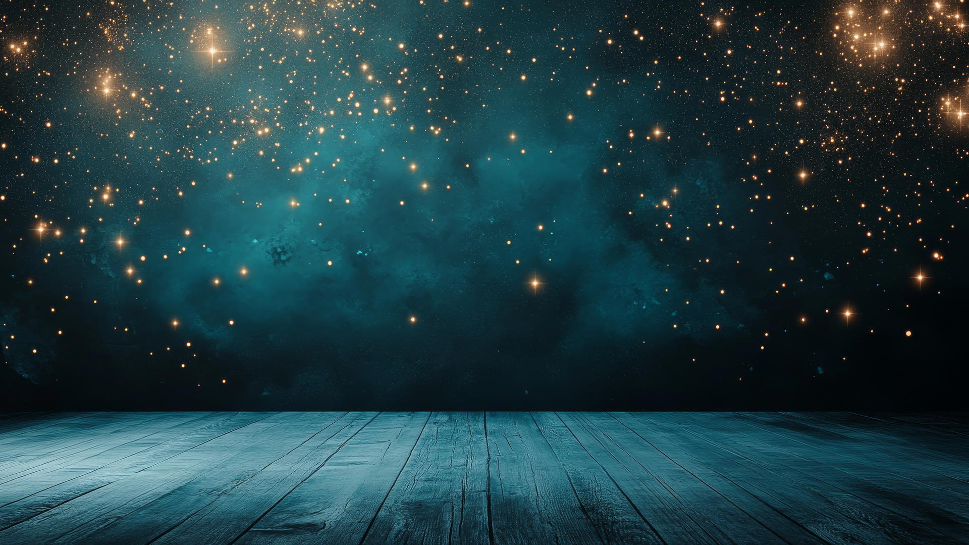 black wallpaper for girls with ombre effect, dark teal, and twinkling stars