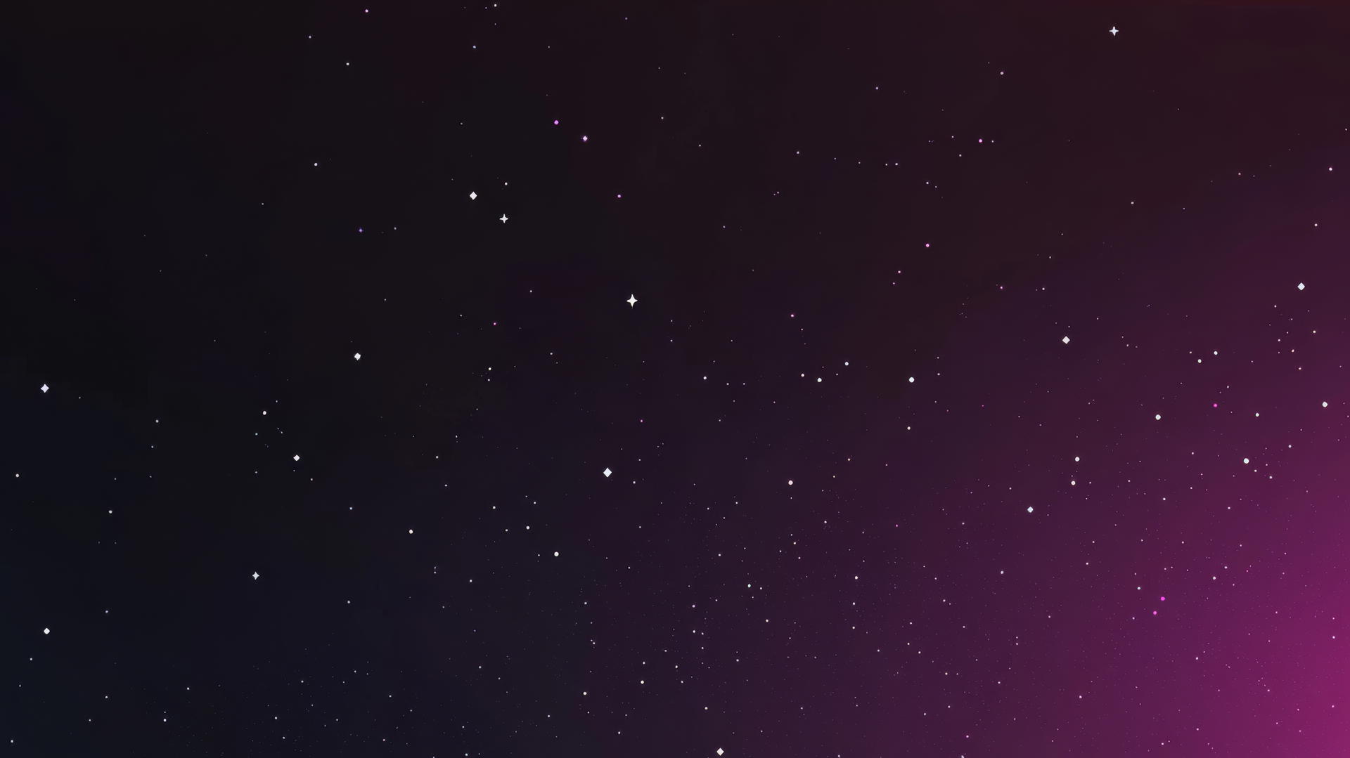 Black wallpaper for girls with soft gradient transitioning to dark purple, dotted with small stars.