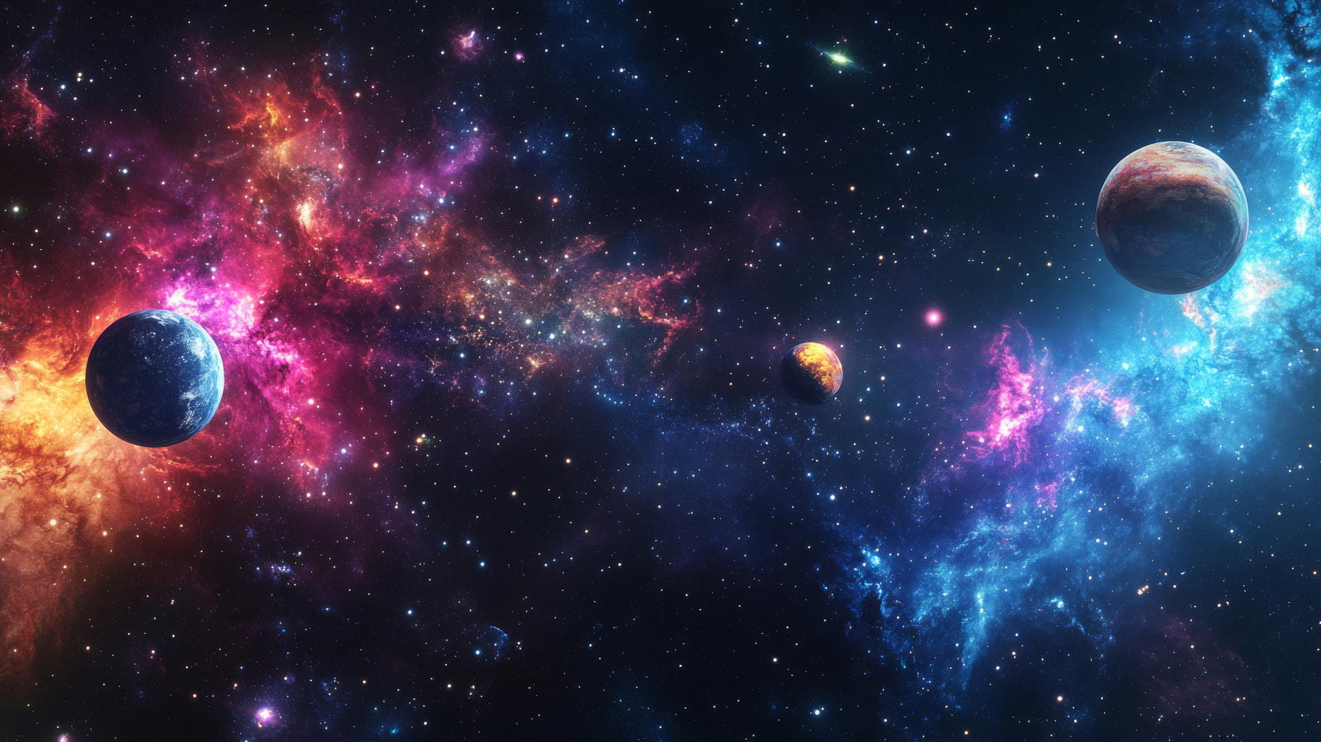 black wallpaper for girls with cosmic theme, galaxies, stars, and planets