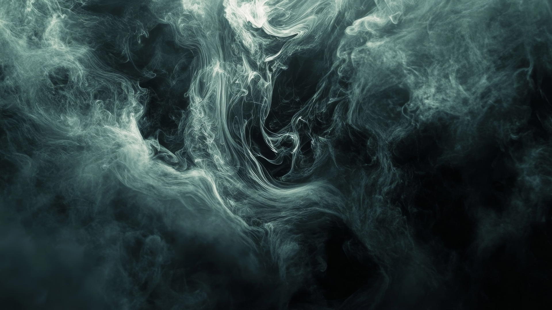 Aesthetic wallpaper black with swirling vortex of smoke