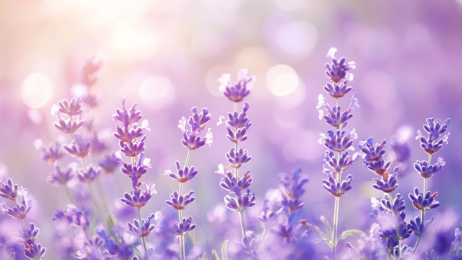 soothing flower nature wallpaper with a lavender field in bloom