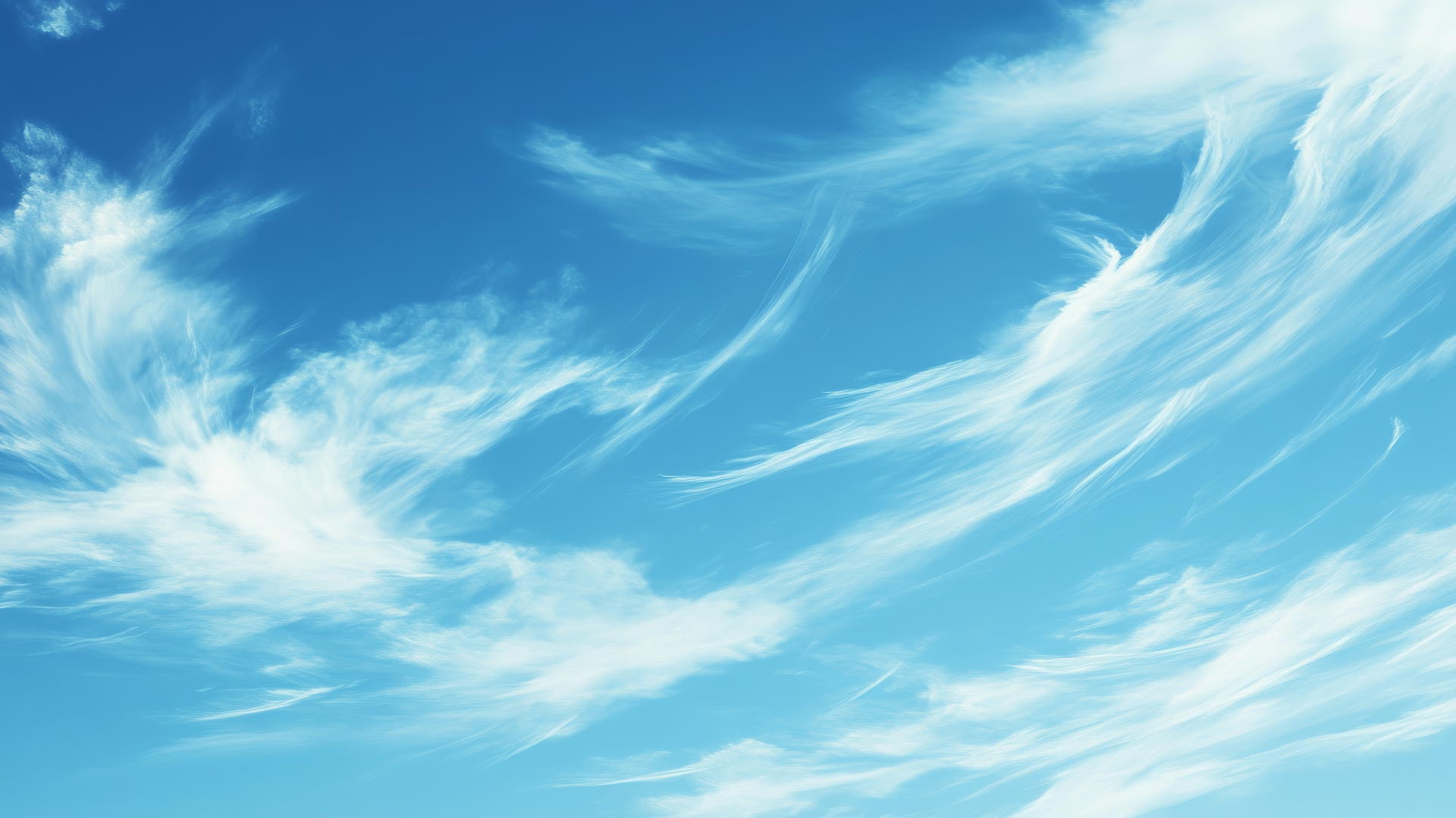 aesthetic wallpaper blue with a smooth gradient sky and wispy white clouds