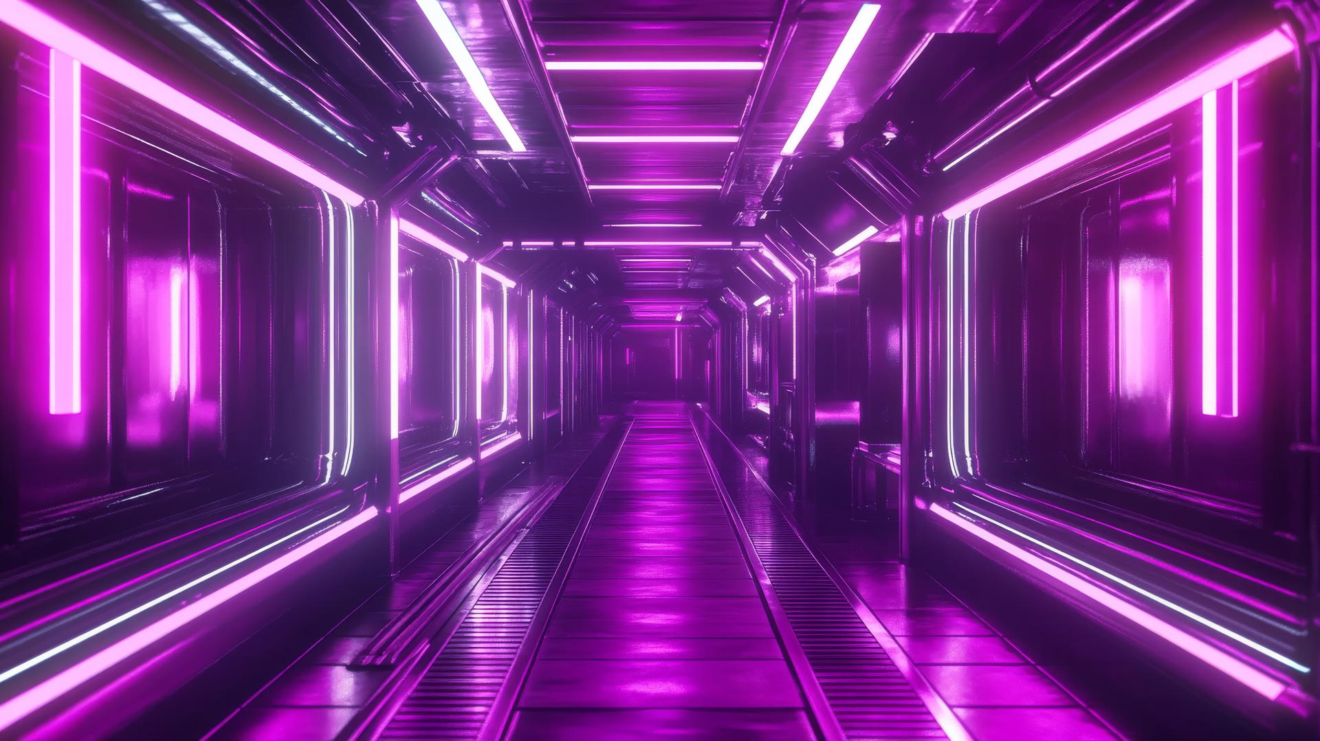 purple aesthetic wallpaper 4k with shiny purple chrome and neon lights