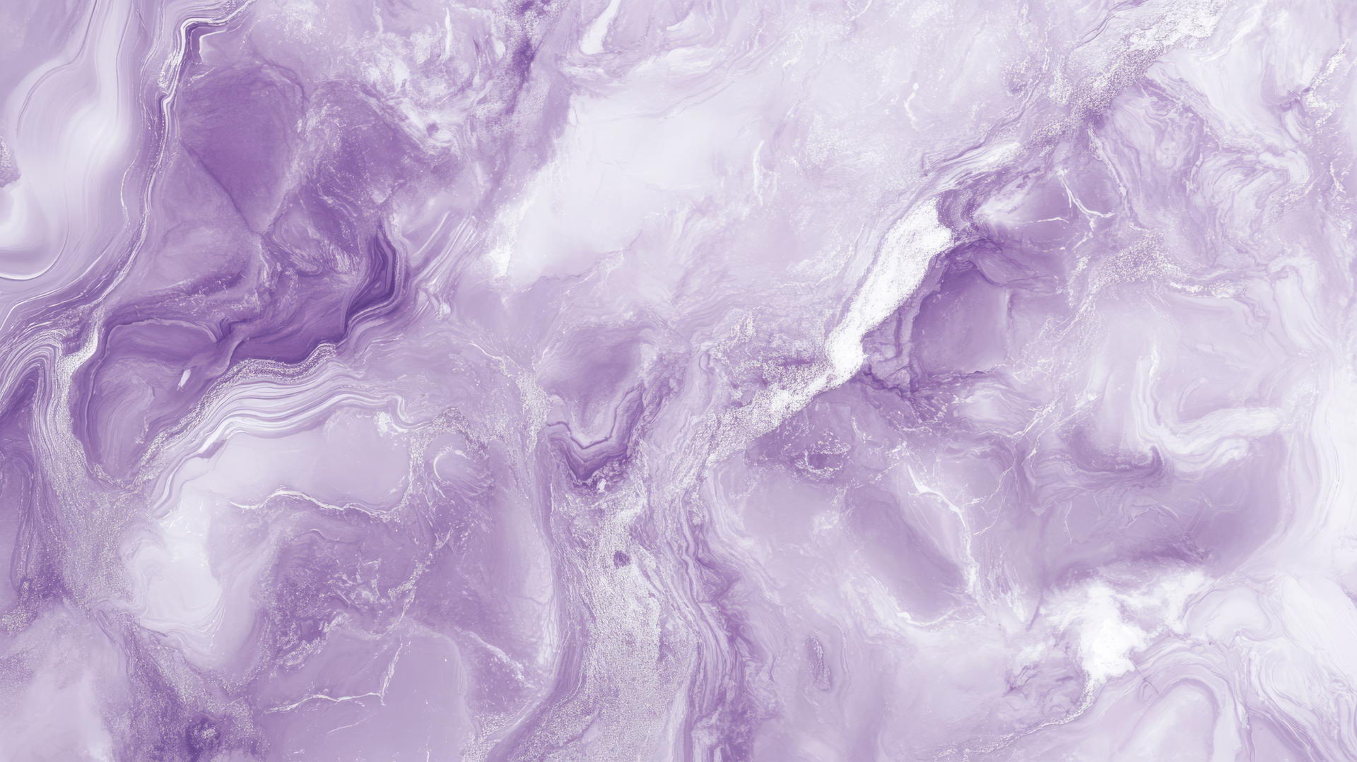 Light purple wallpaper with marble texture, lavender swirls, and silver accents