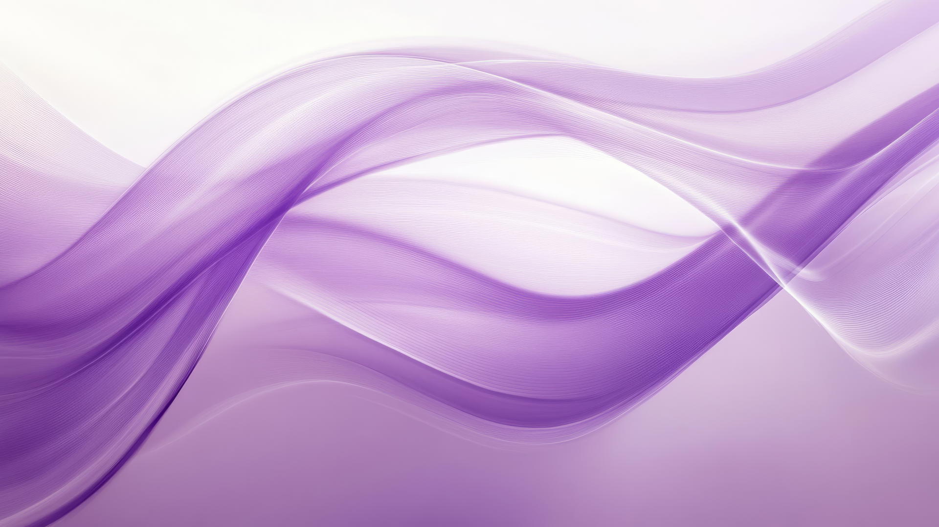 A calm abstract design with subtle waves and curves in various shades of light purple.