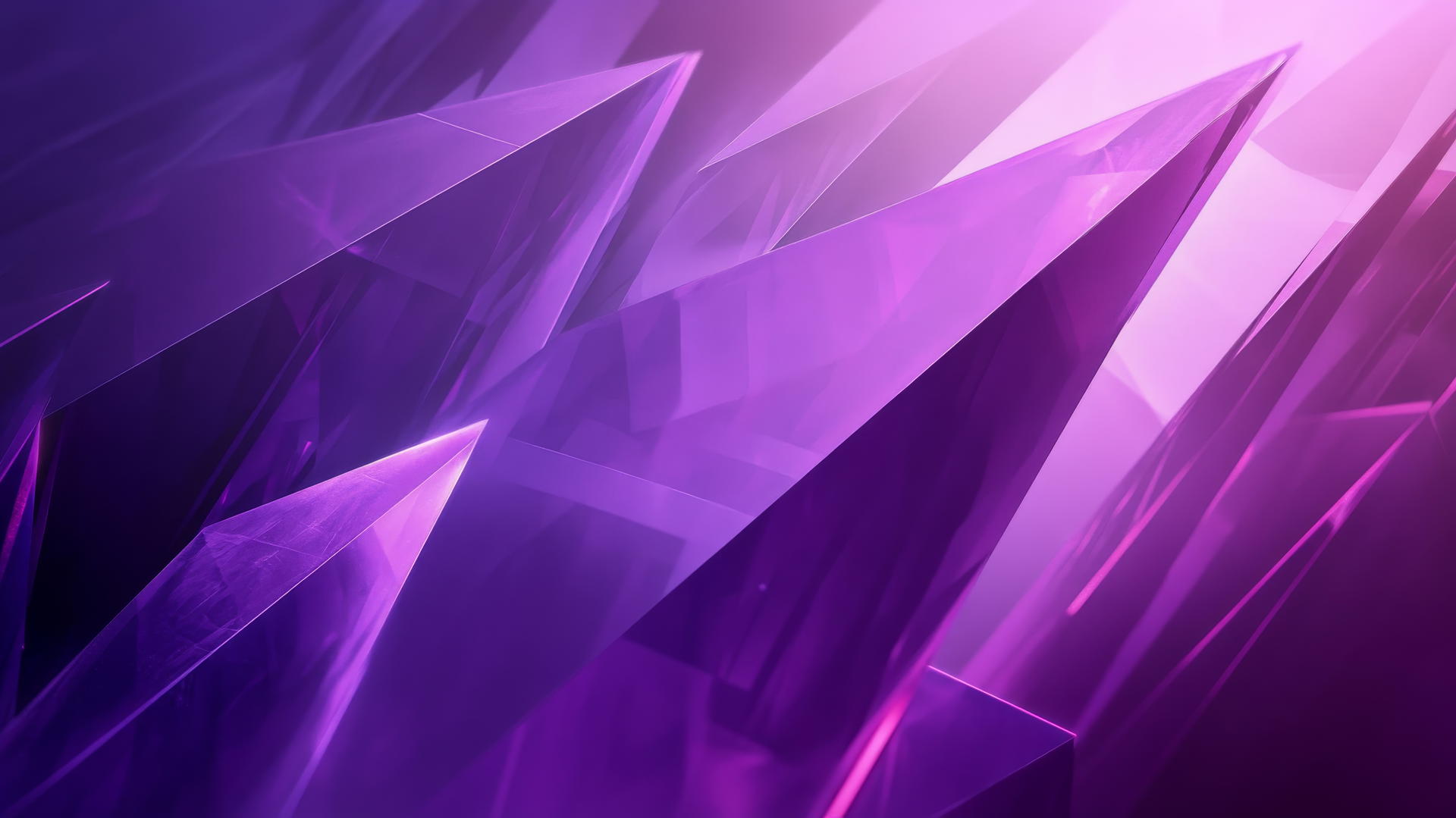 purple wallpaper aesthetic with abstract geometric shapes and glowing edges
