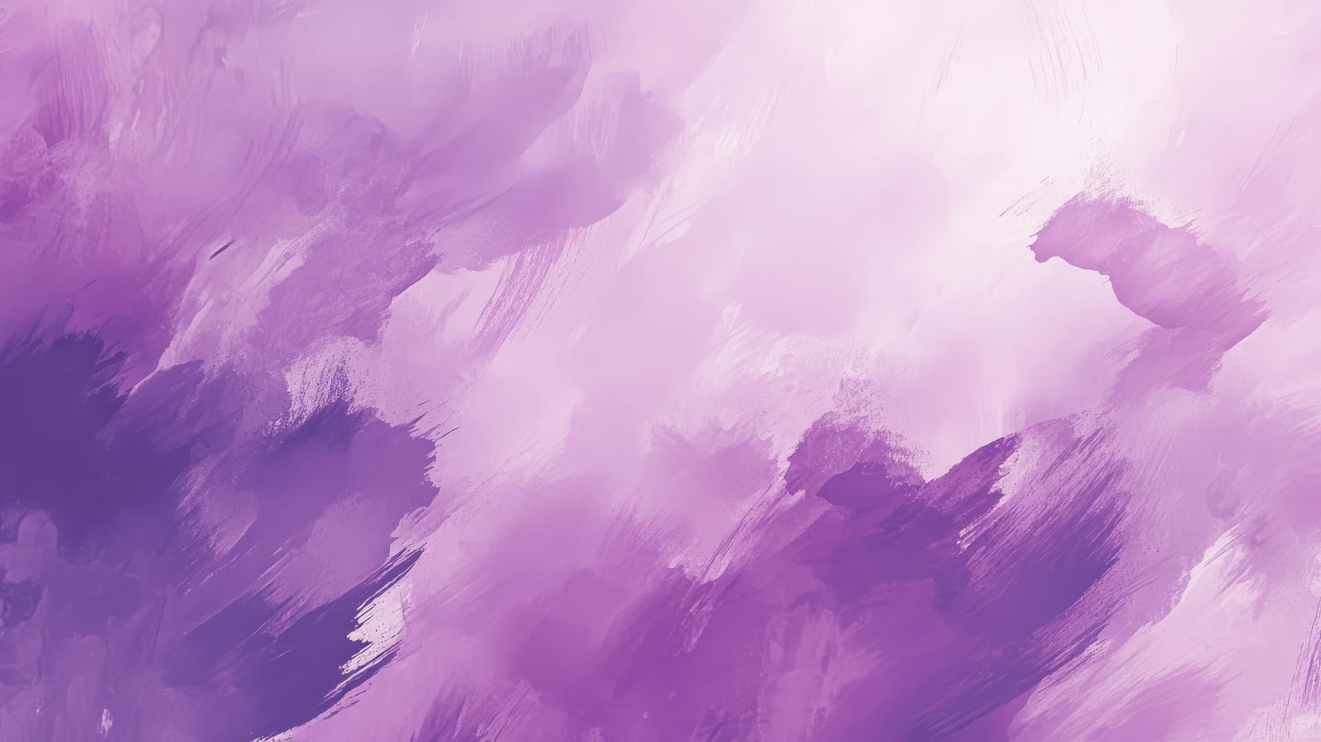 Dreamy purple background wallpaper with watercolor brushstrokes fading into soft blends of violet, lavender, and pastel pinks.