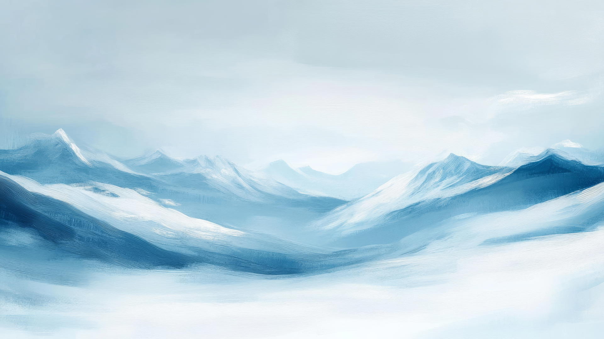 winter wallpaper aesthetic with abstract winter landscape in soft blues and whites