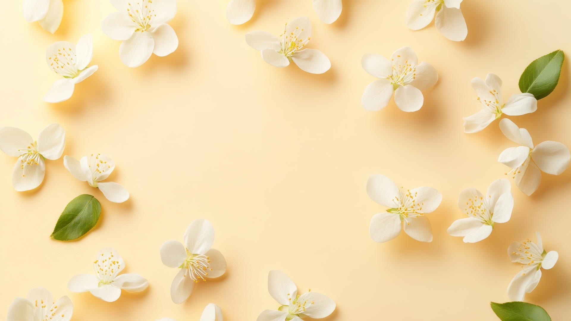 spring background wallpaper with delicate petals on pastel background
