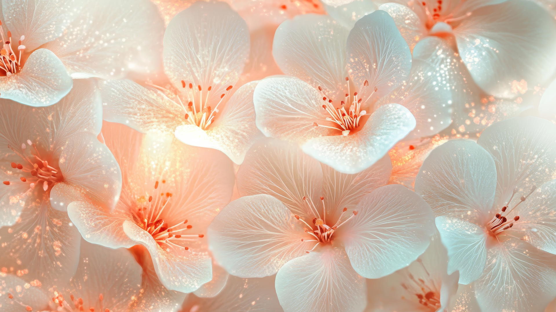 spring aesthetic wallpaper with intricate floral patterns and soft pastel tones