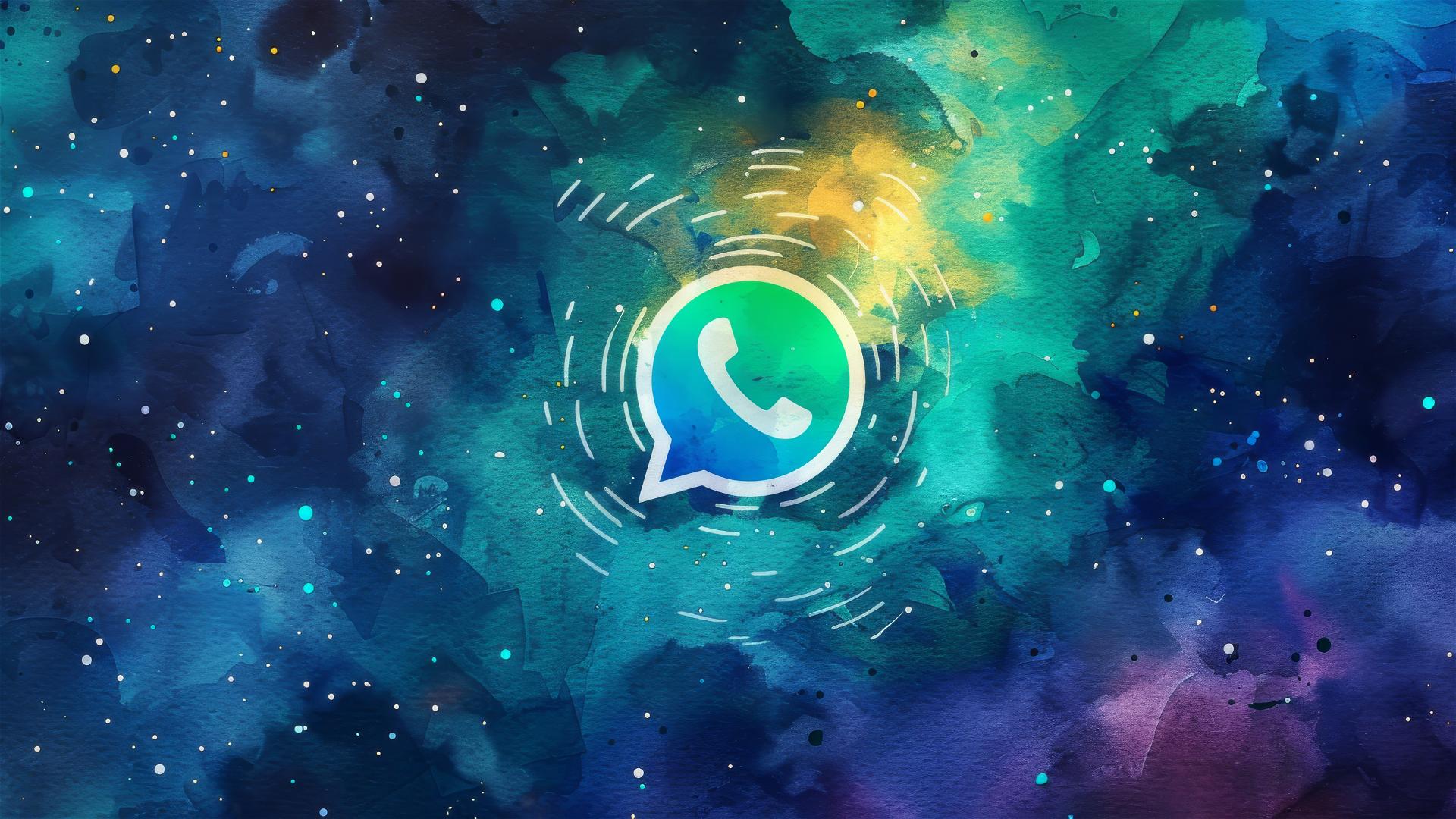 Classic watercolor with sparkles for a WhatsApp theme