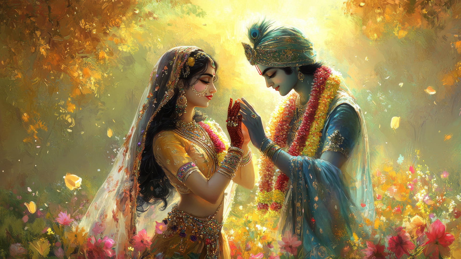 love romantic Radha Krishna wallpaper HD