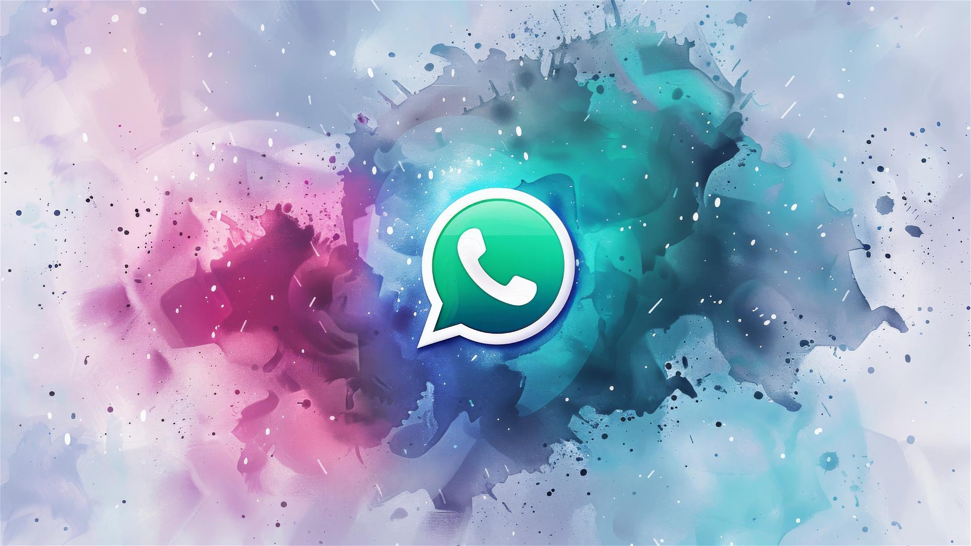 Classic watercolor sparkling WhatsApp themed design