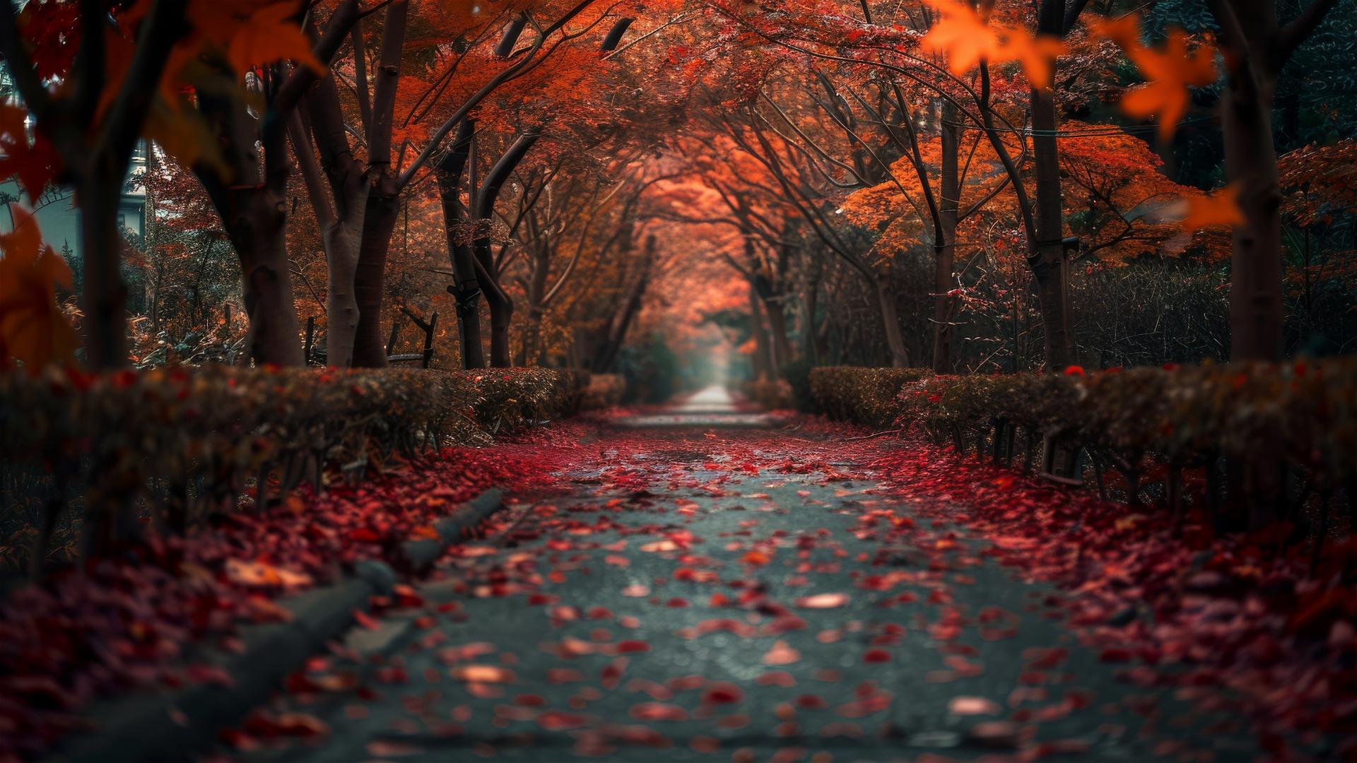 Aesthetic autumn background with leaves in 4K resolution