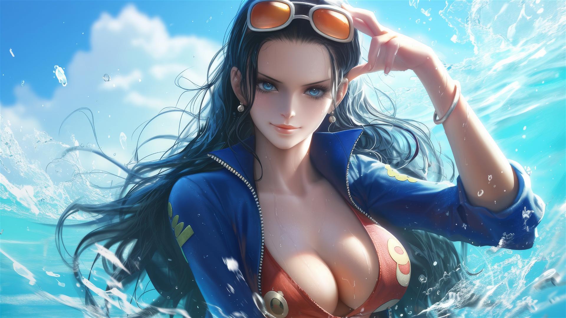 Nico Robin, One Piece character, in action