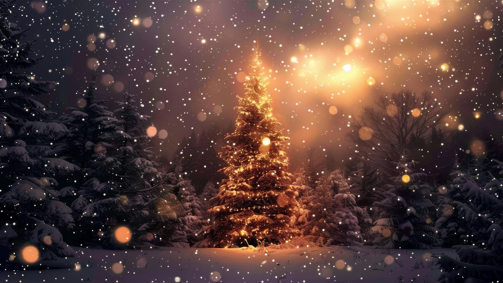 Christmas-themed background with festive elements
