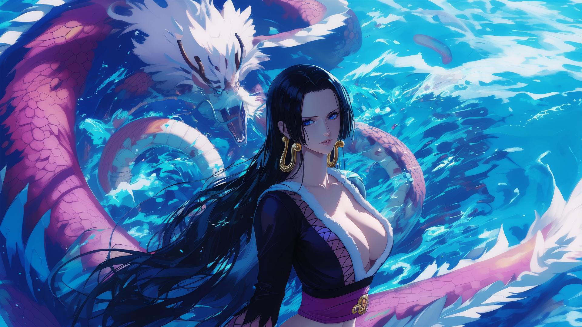 Boa Hancock from One Piece in elegant attire